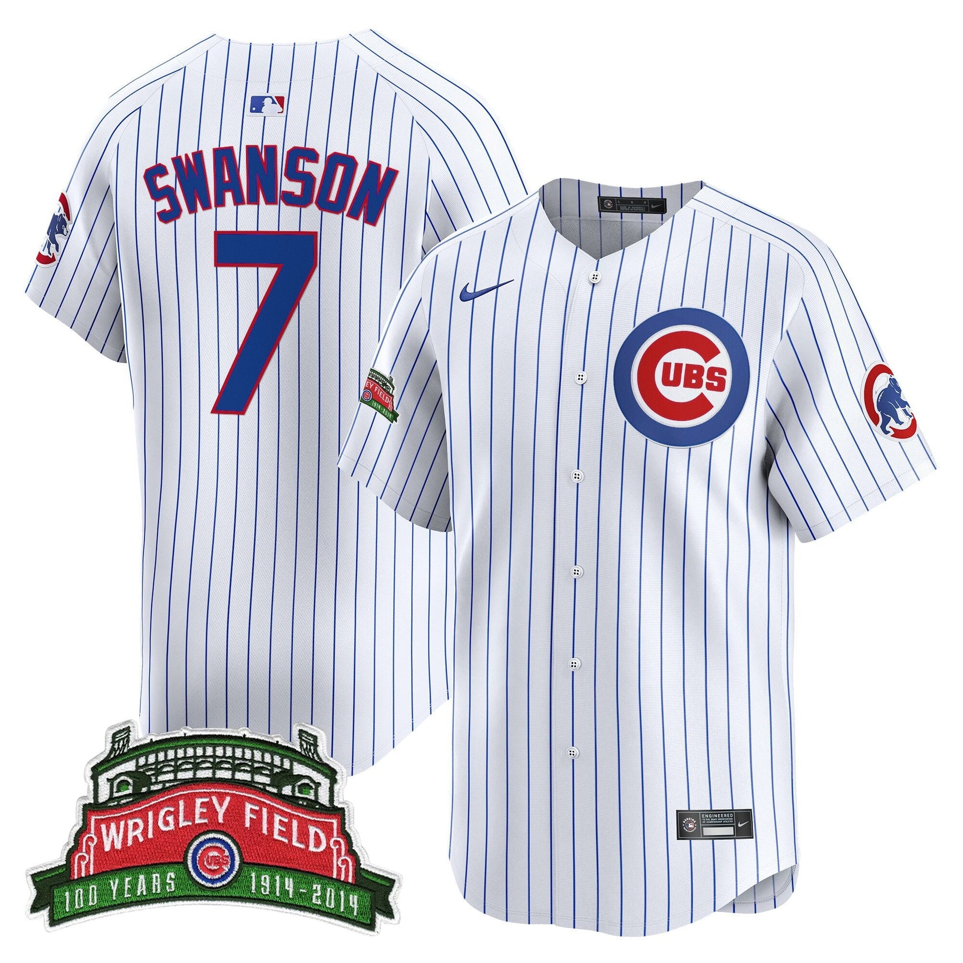Men's Chicago Cubs Wrigley Field Style Vapor Premier Limited Jersey - All Stitched