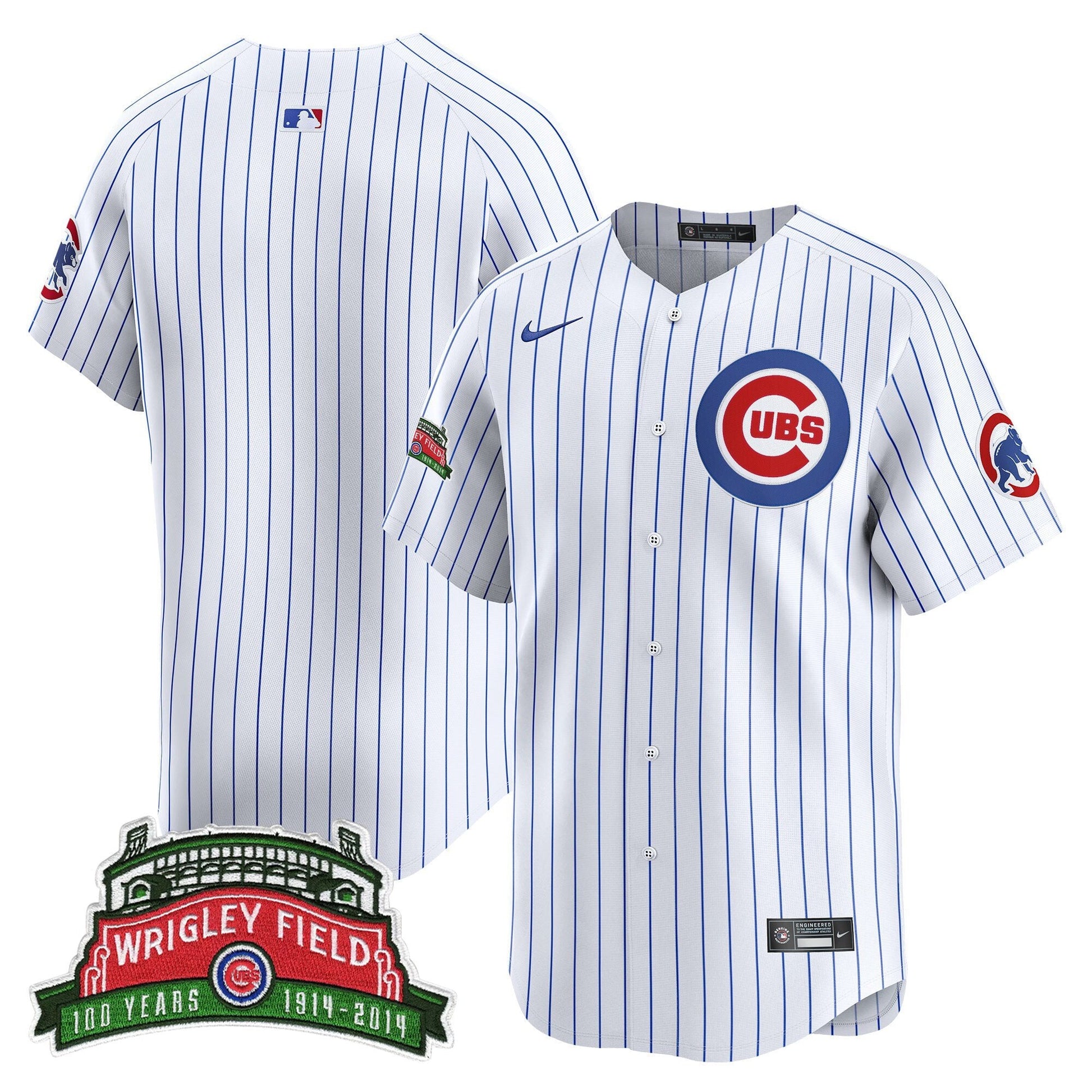 Men's Chicago Cubs Wrigley Field Style Vapor Premier Limited Jersey - All Stitched