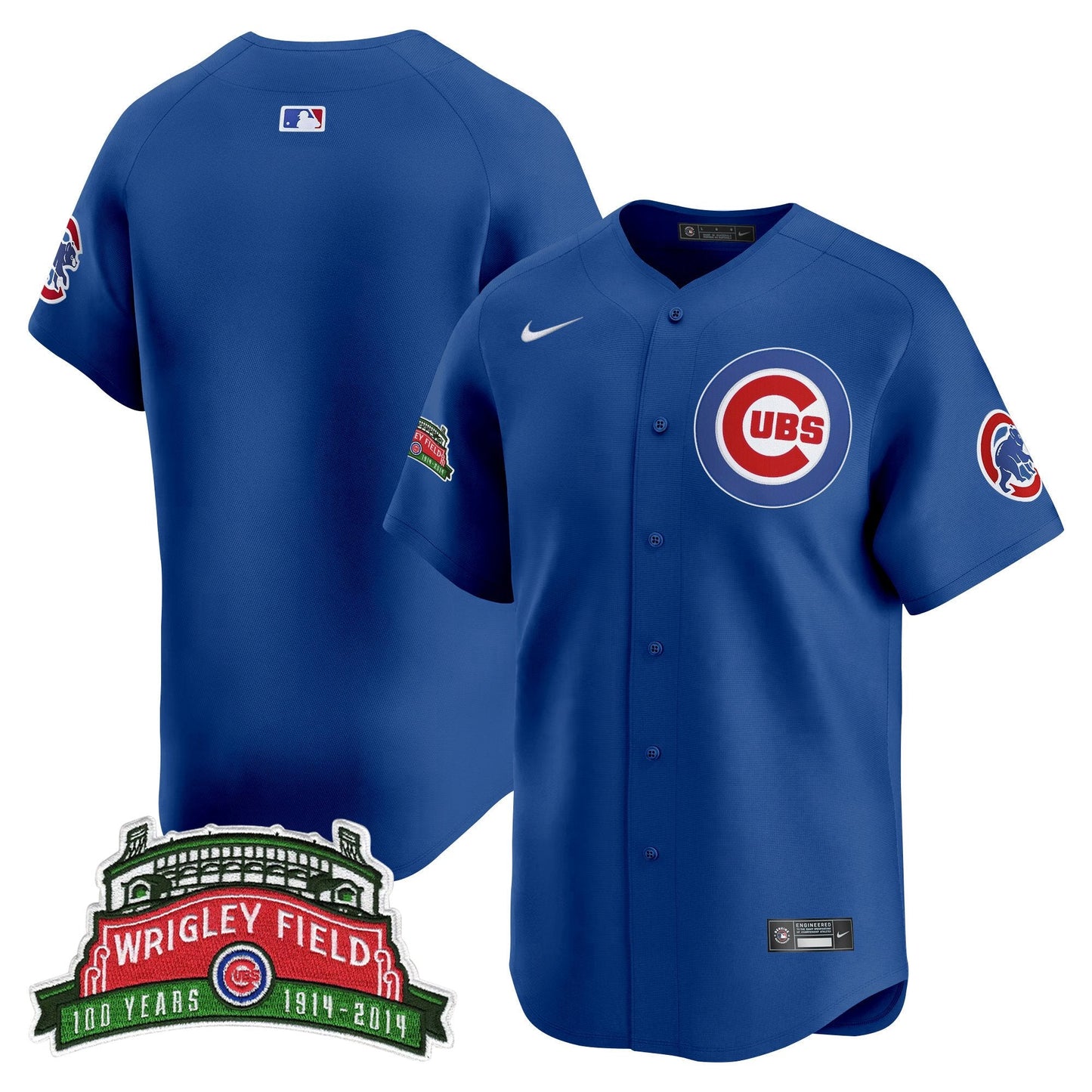 Men's Chicago Cubs Wrigley Field Style Vapor Premier Limited Jersey - All Stitched