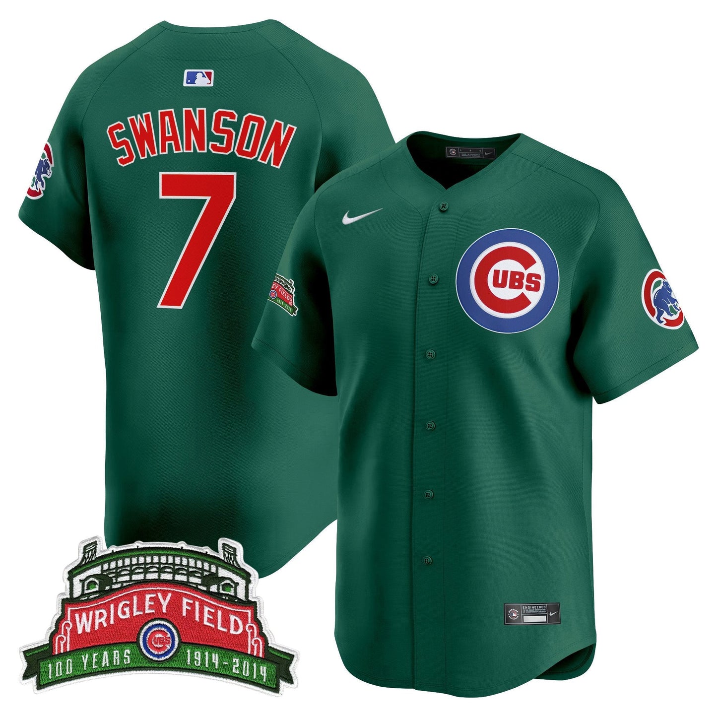 Men's Chicago Cubs Wrigley Field Style Vapor Premier Limited Jersey - All Stitched