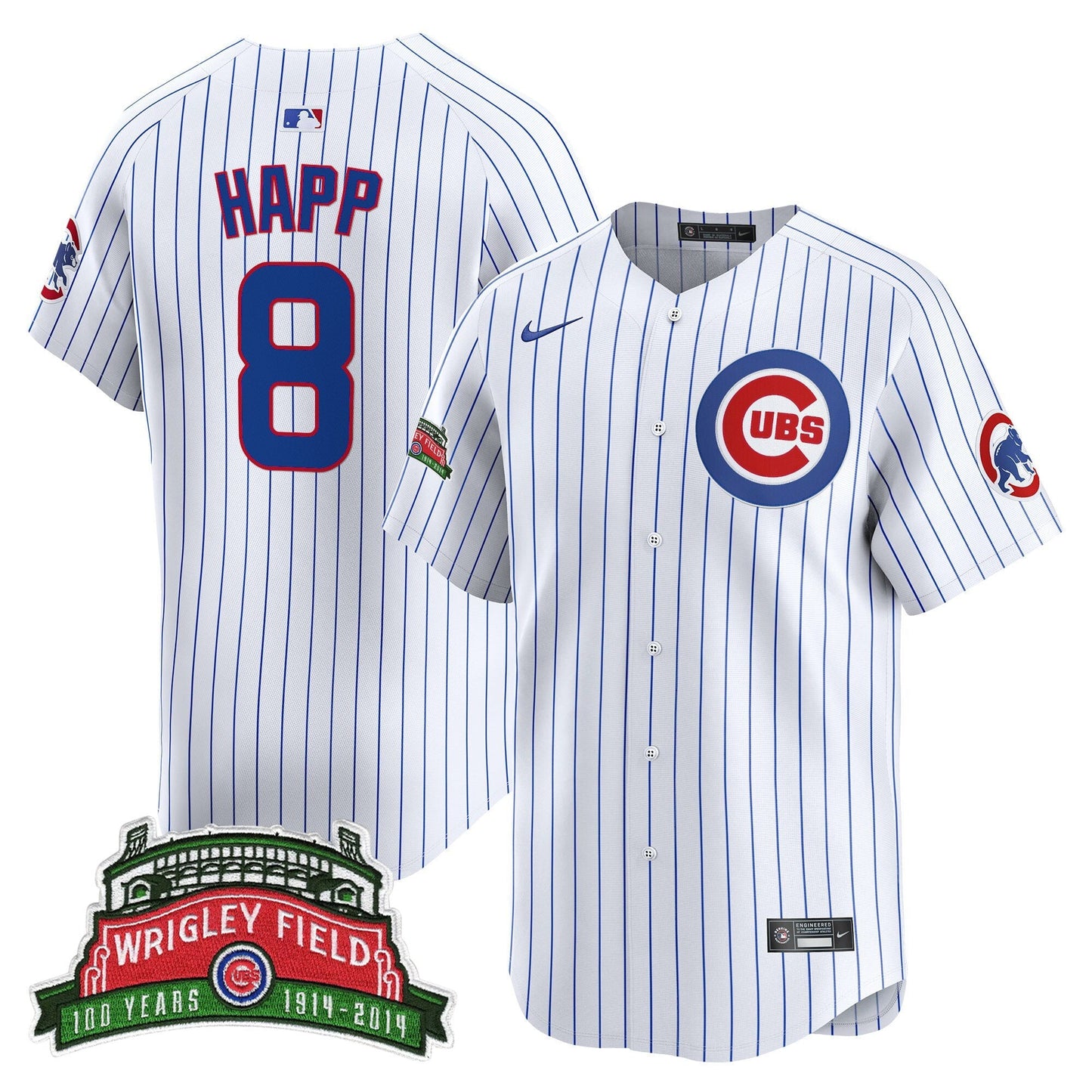 Men's Chicago Cubs Wrigley Field Style Vapor Premier Limited Jersey - All Stitched