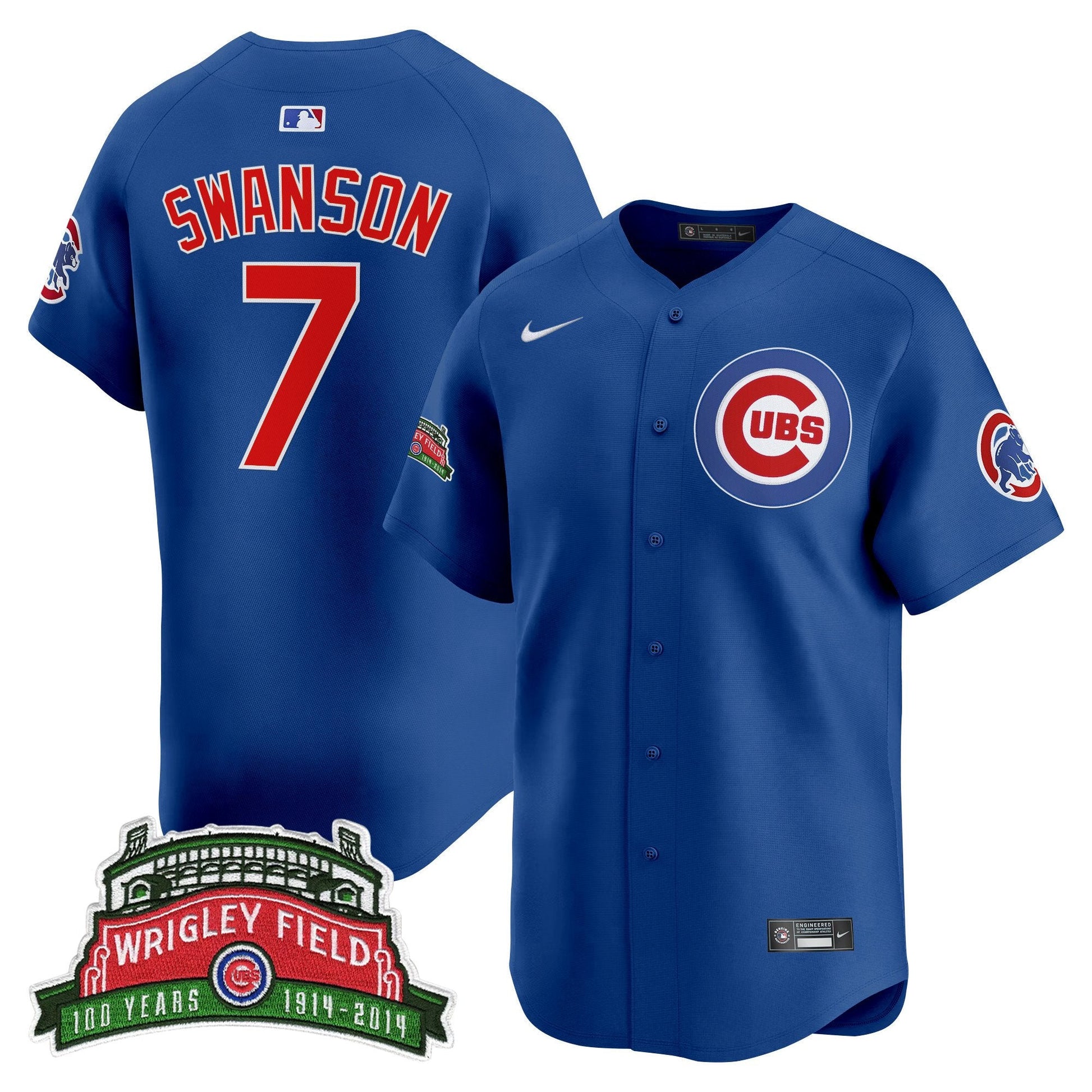 Men's Chicago Cubs Wrigley Field Style Vapor Premier Limited Jersey - All Stitched