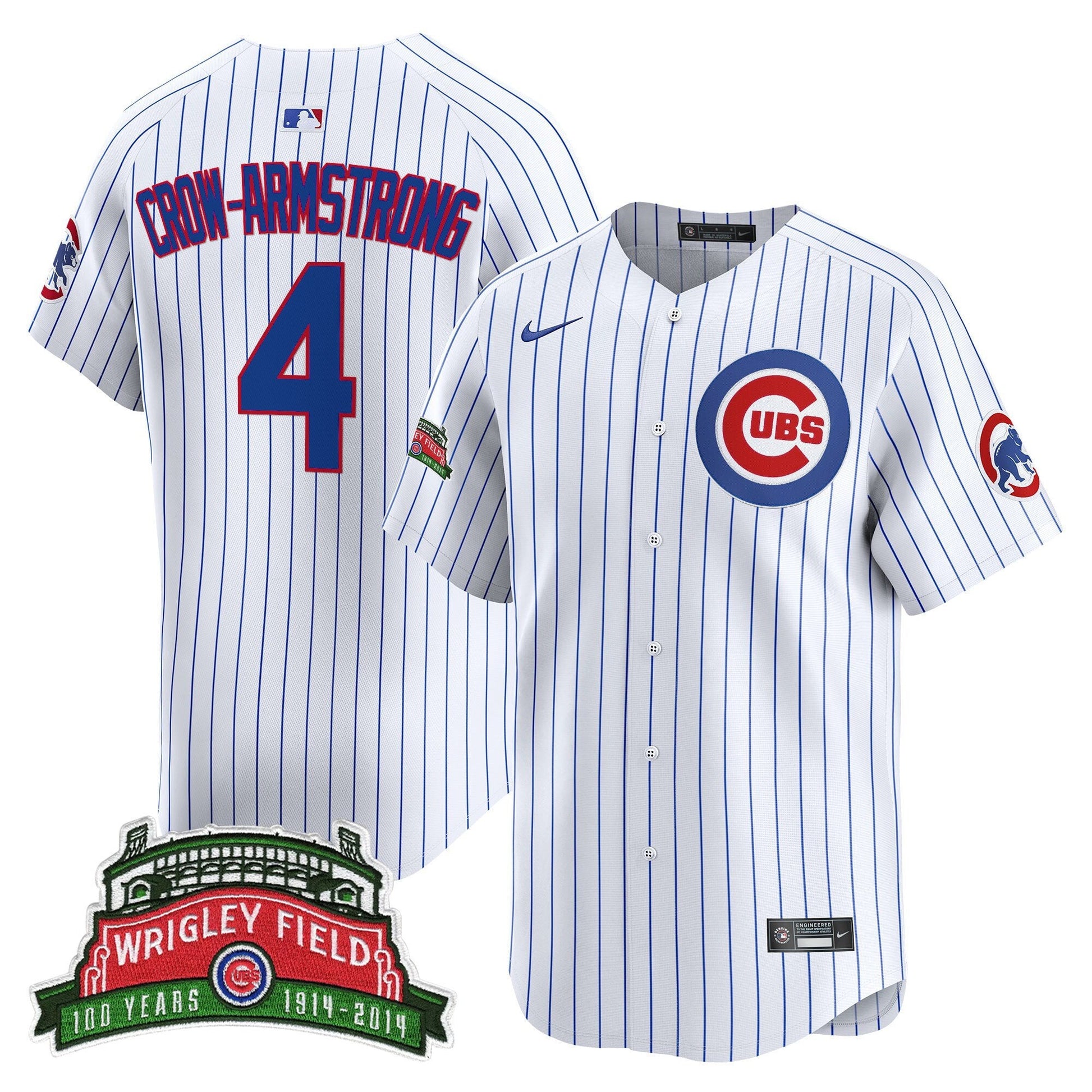 Men's Chicago Cubs Wrigley Field Style Vapor Premier Limited Jersey - All Stitched