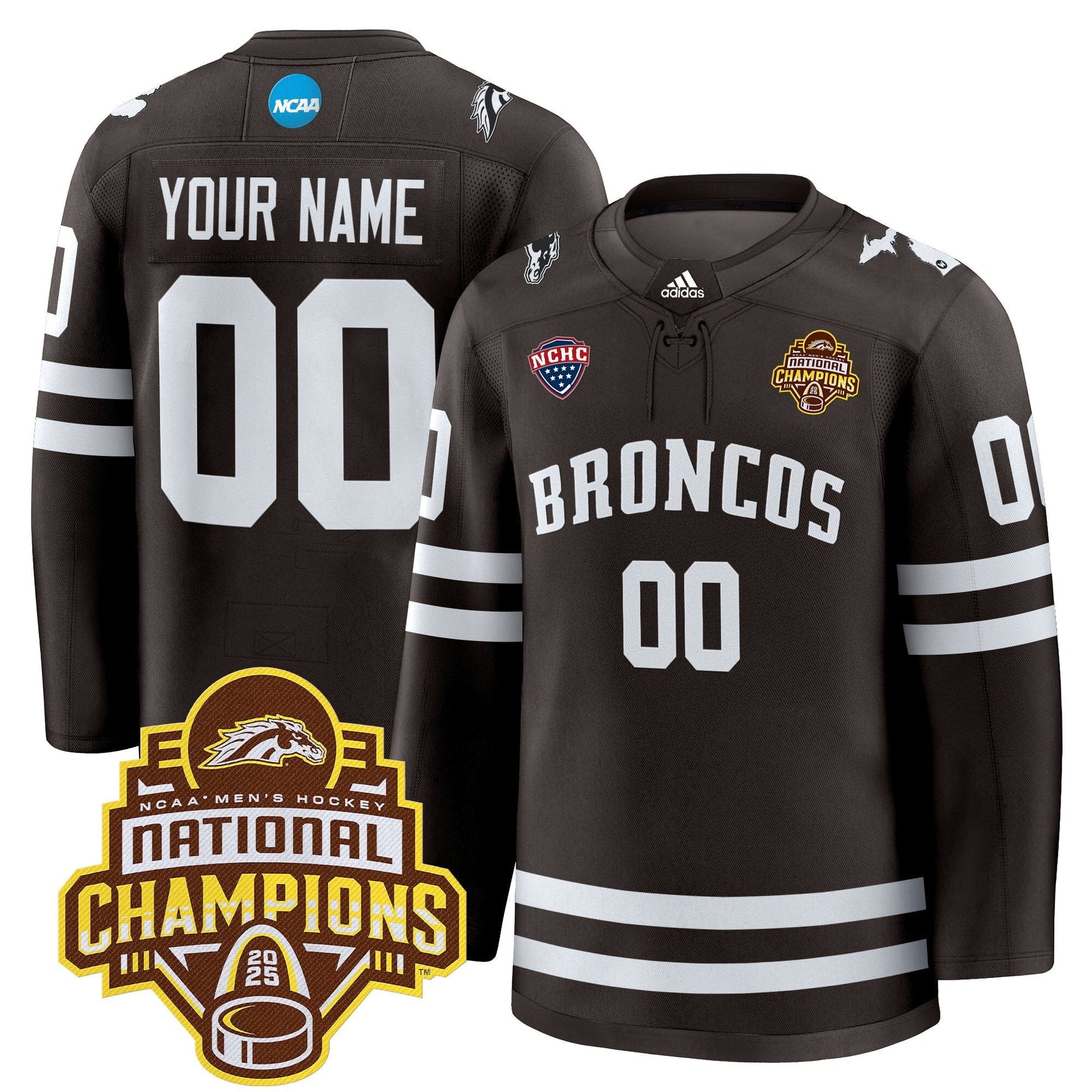 Western Michigan Broncos 2025 National Champions Patch Premium Custom Jersey - All Stitched