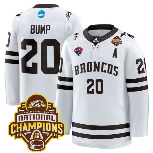 Men's Western Michigan Broncos 2025 National Champions Patch Premium Jersey - All Stitched