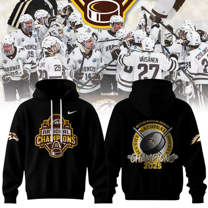 Western Michigan Broncos 2025 National Champions Patch Premium Hoodie