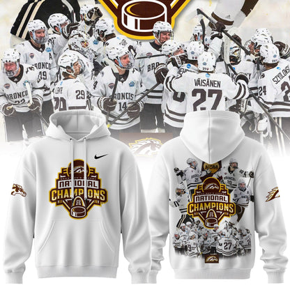 Western Michigan Broncos 2025 National Champions Patch Premium Hoodie N2