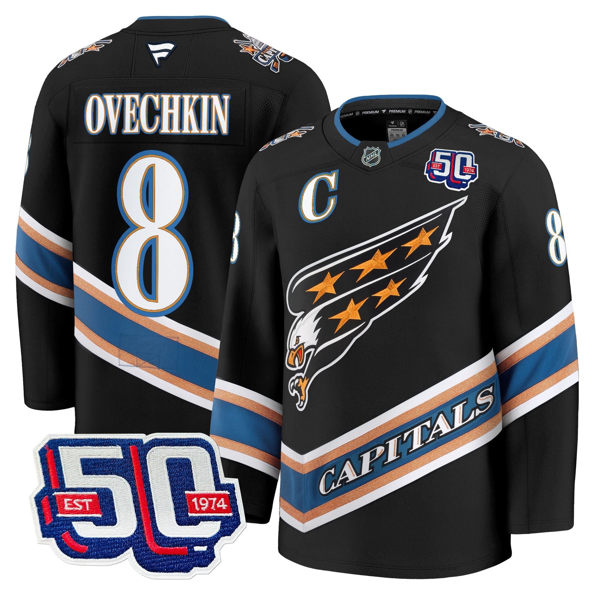 Men's Washington Capitals Screaming Eagle Jersey Collection (1995-2024) - All Stitched