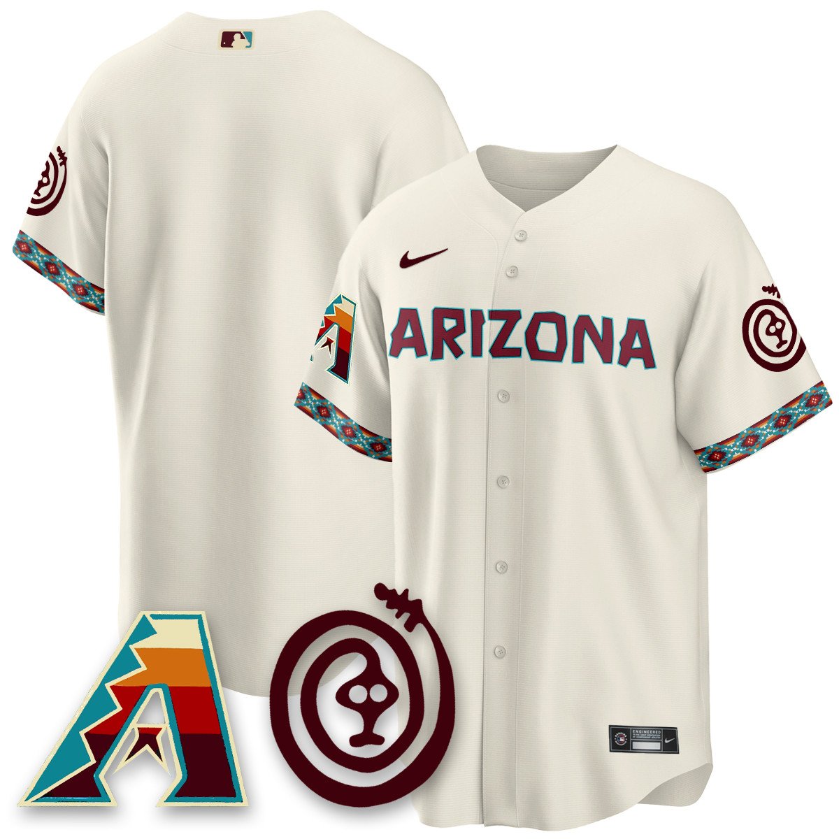 Men's Arizona Diamondbacks City Connect Concept Jersey V2 - All Stitched