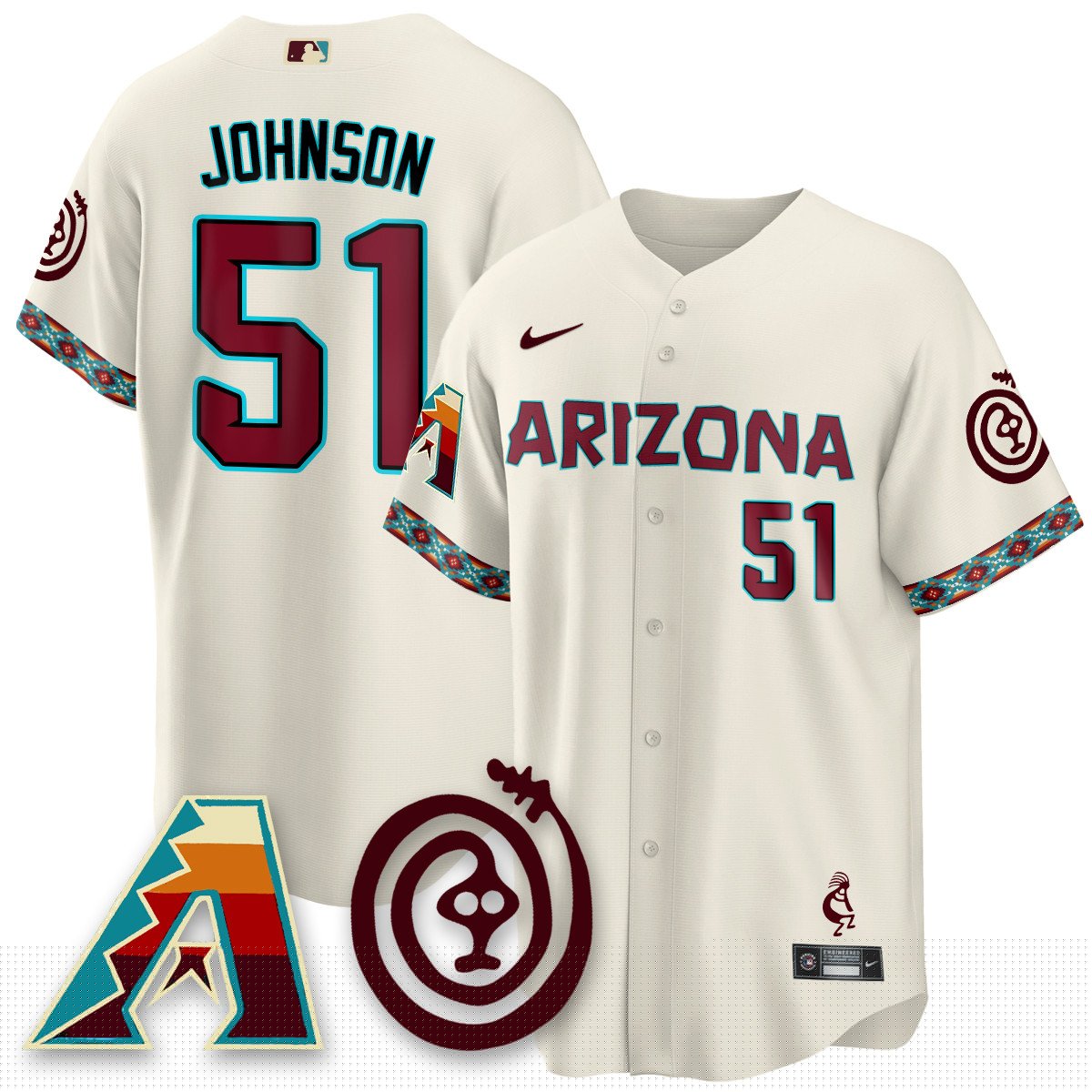 Men's Arizona Diamondbacks City Connect Concept Jersey V2 - All Stitched