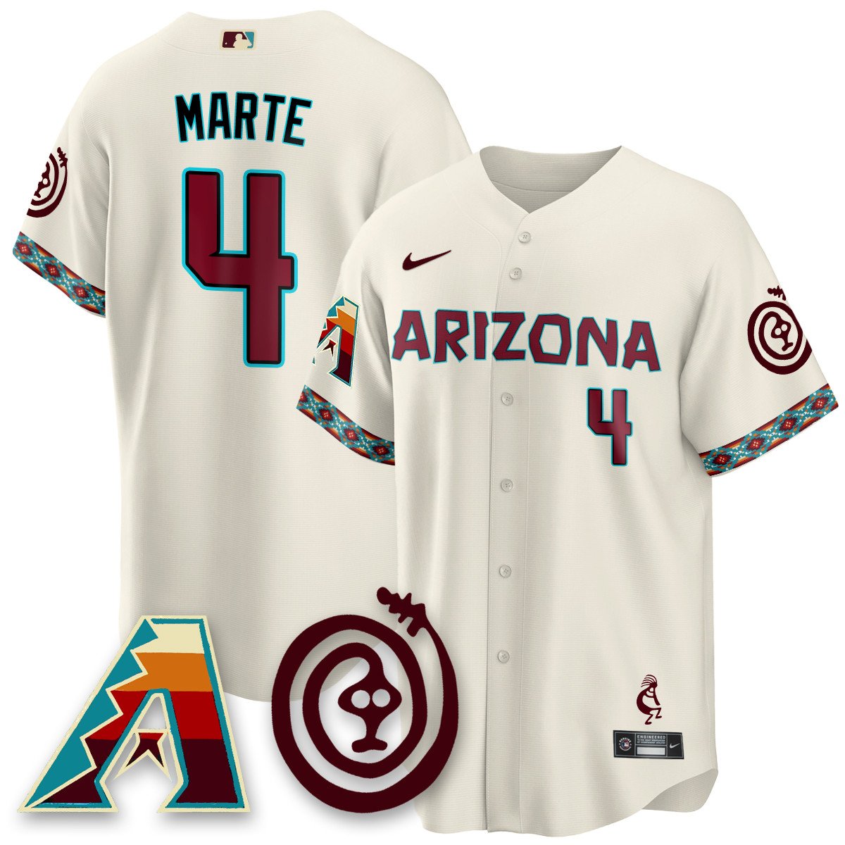 Men's Arizona Diamondbacks City Connect Concept Jersey V2 - All Stitched