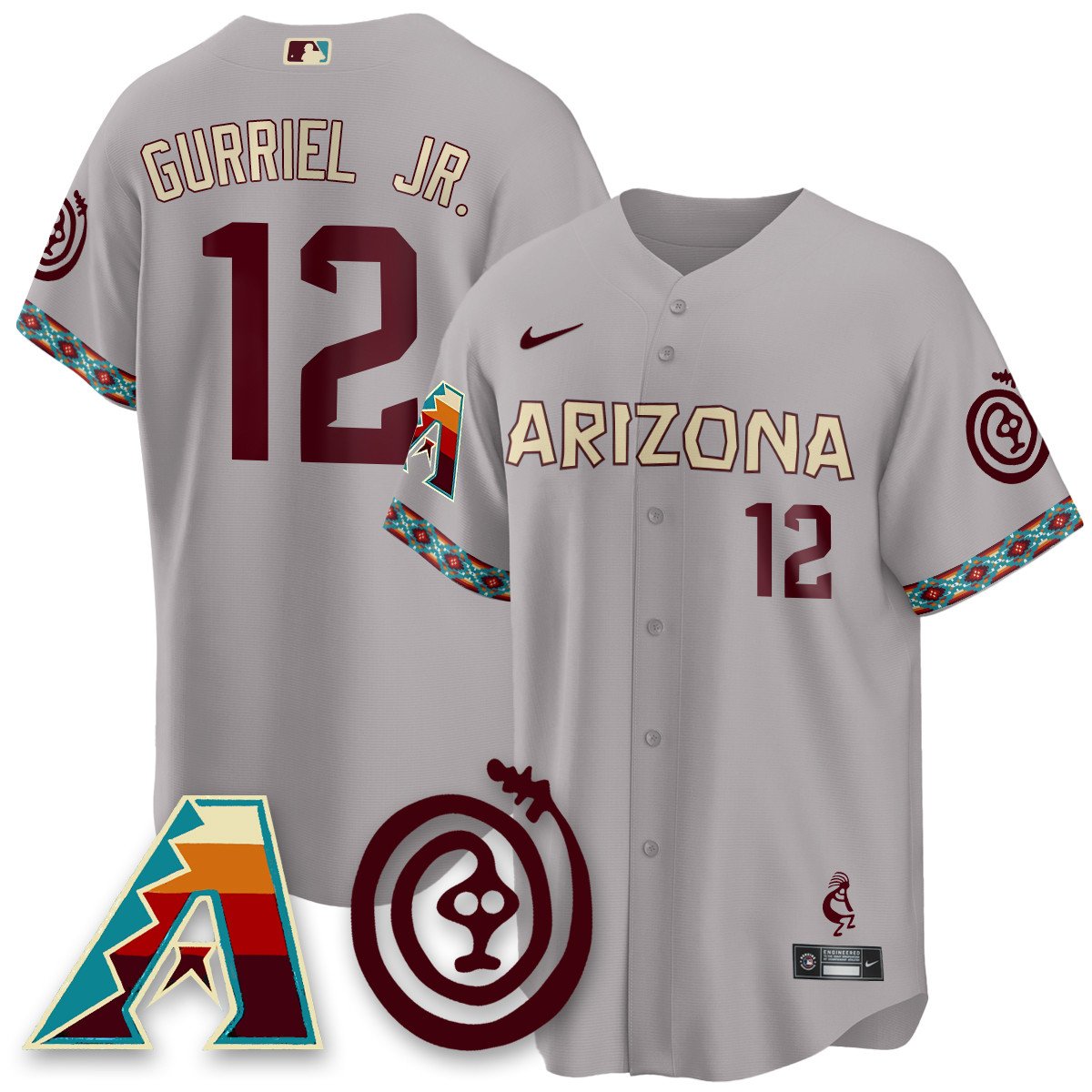 Men's Arizona Diamondbacks City Connect Concept Jersey V2 - All Stitched