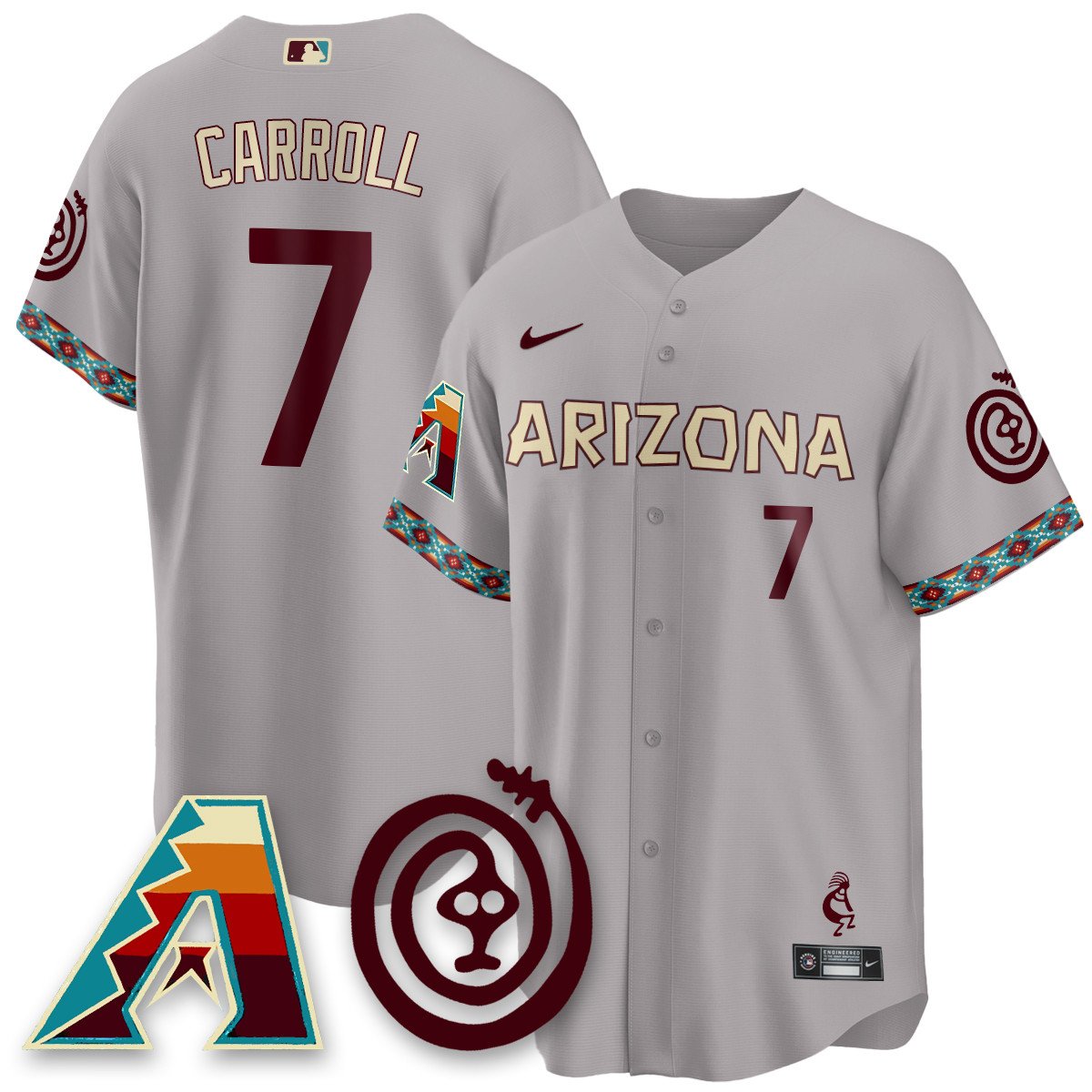 Men's Arizona Diamondbacks City Connect Concept Jersey V2 - All Stitched