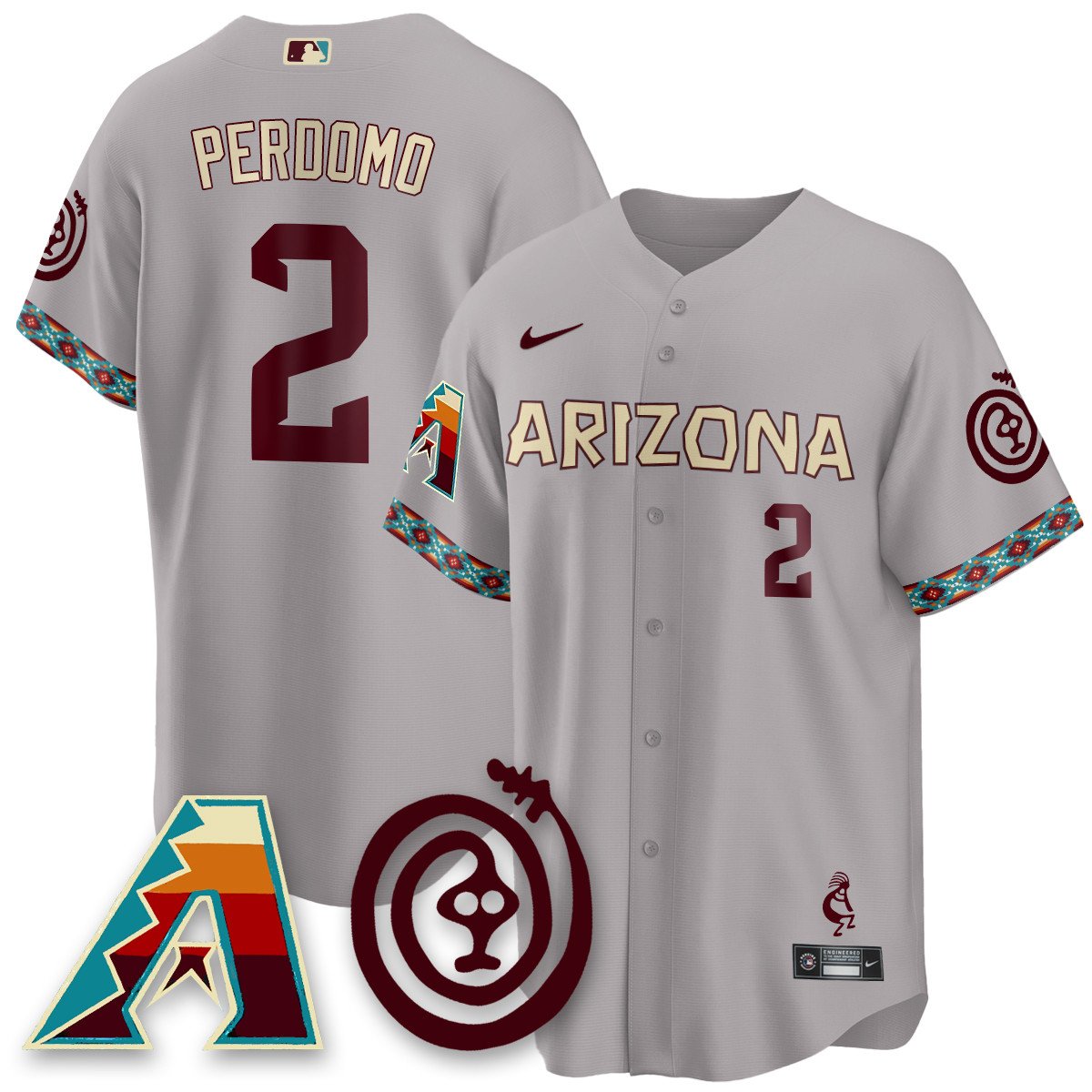 Men's Arizona Diamondbacks City Connect Concept Jersey V2 - All Stitched