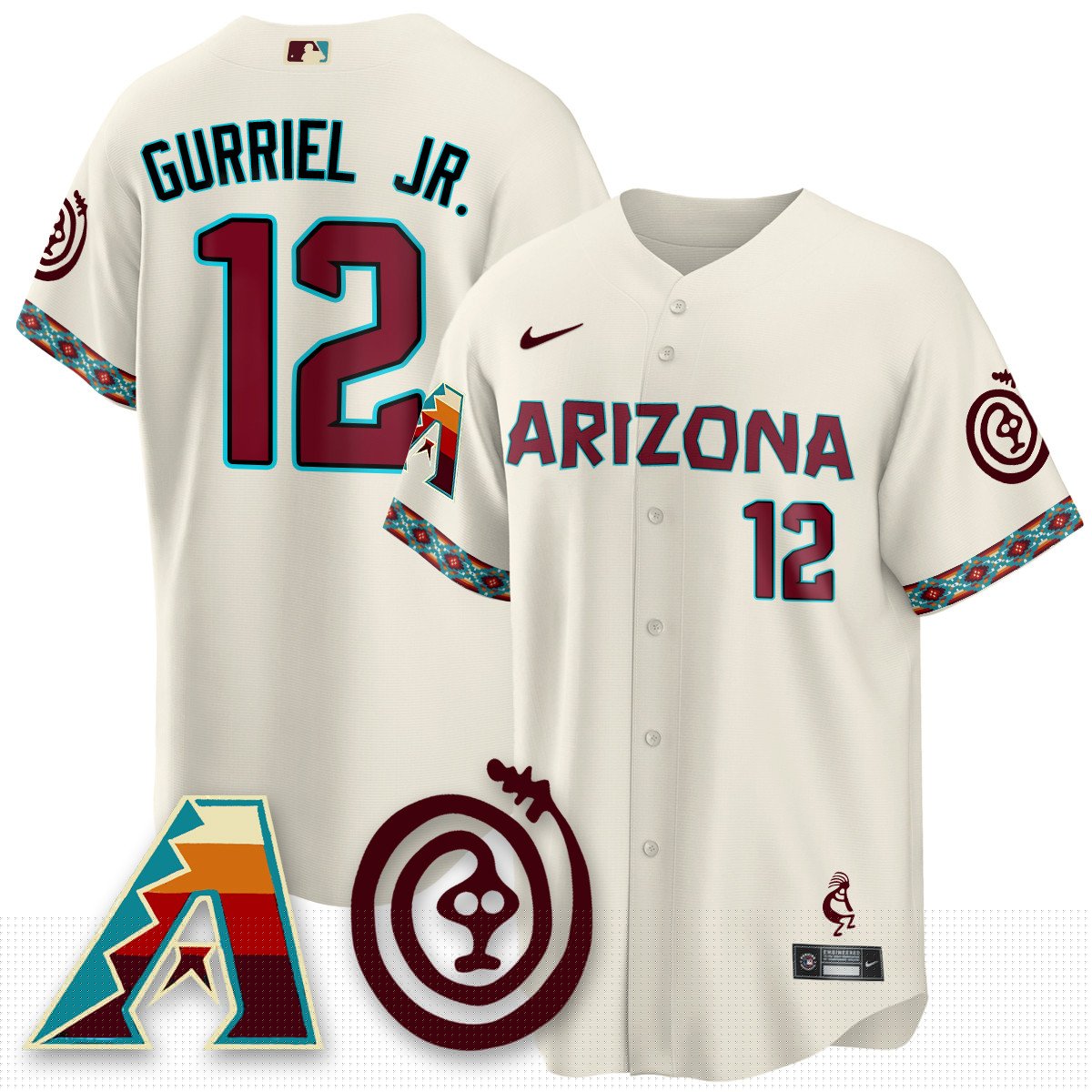 Men's Arizona Diamondbacks City Connect Concept Jersey V2 - All Stitched