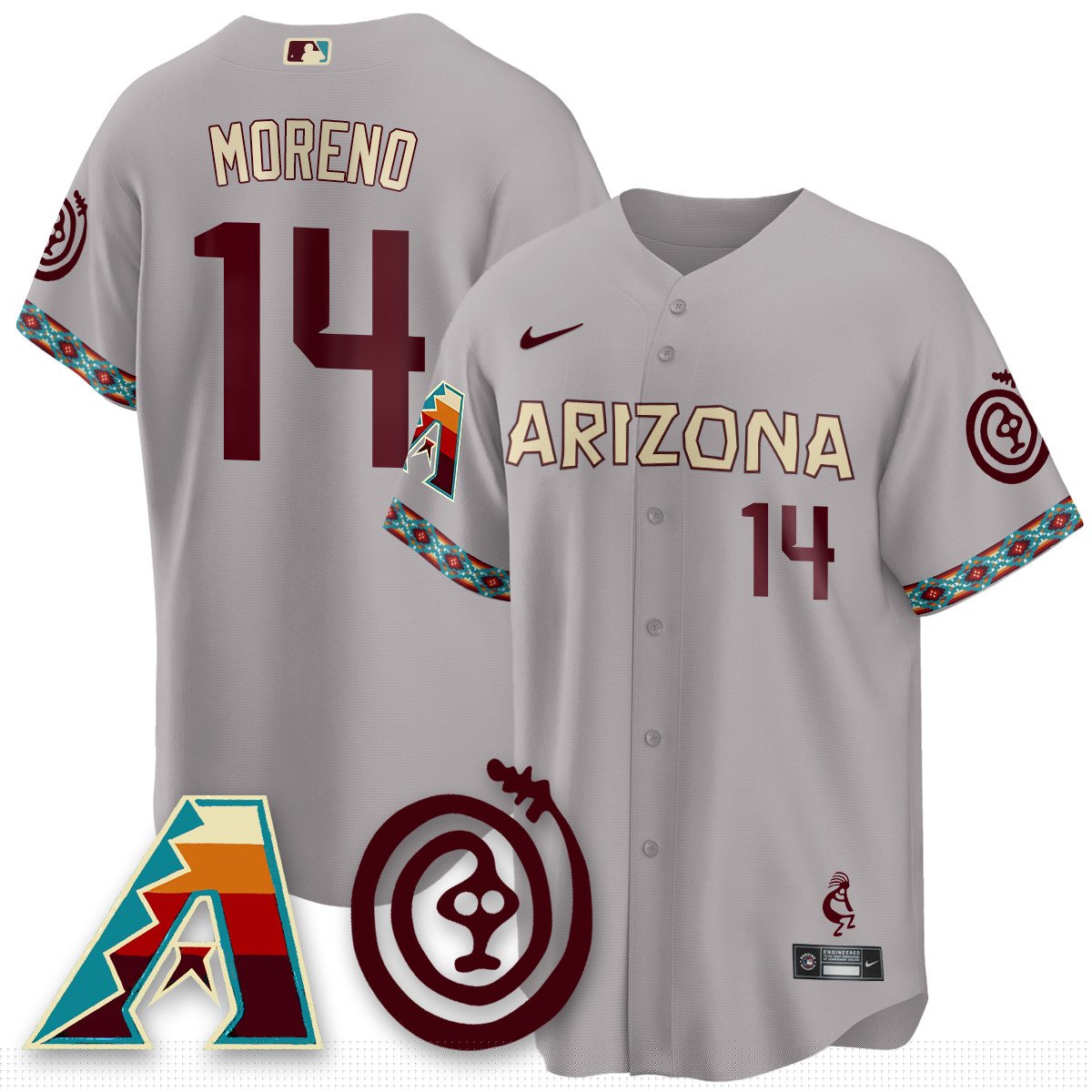 Men's Arizona Diamondbacks City Connect Concept Jersey V2 - All Stitched