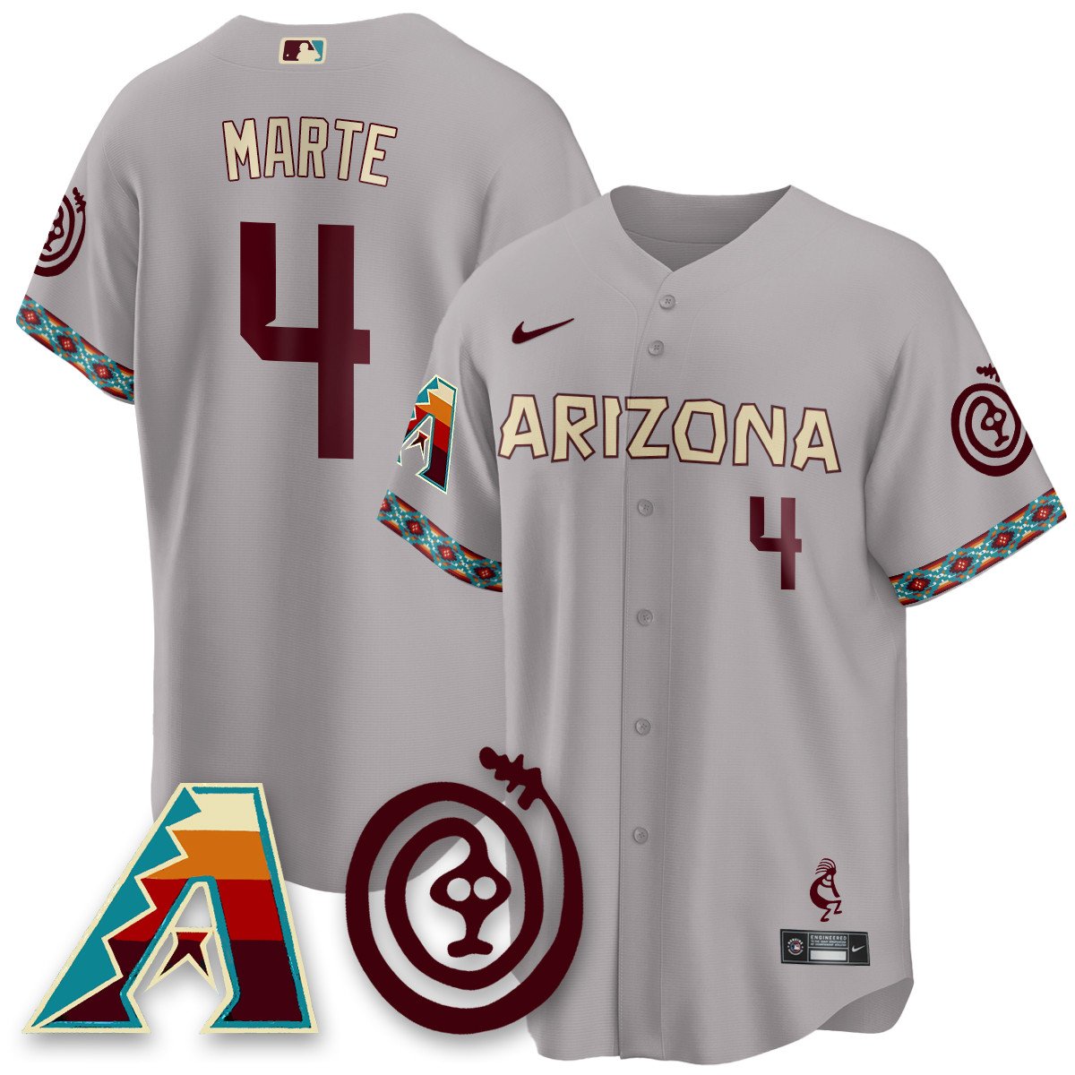 Men's Arizona Diamondbacks City Connect Concept Jersey V2 - All Stitched