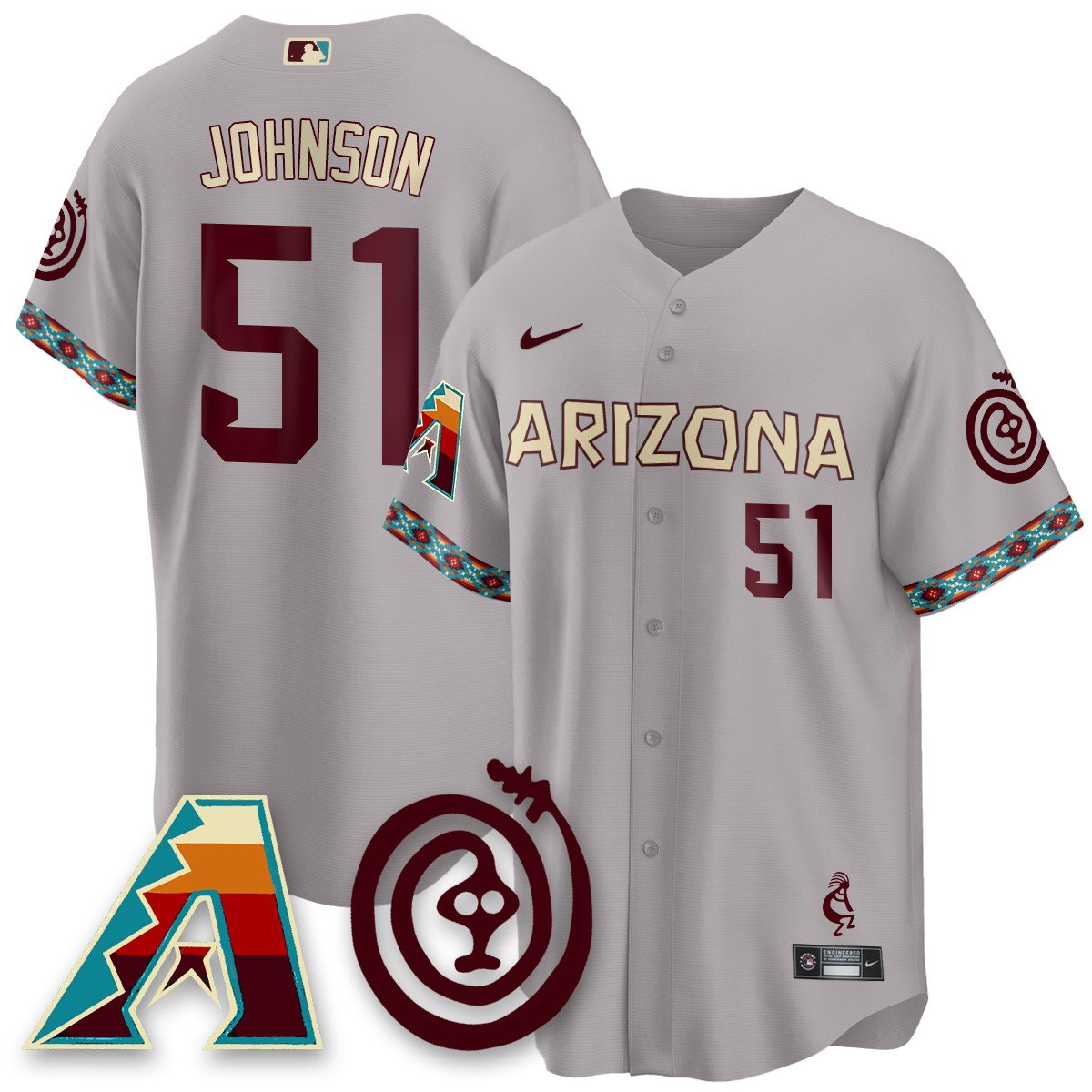 Men's Arizona Diamondbacks City Connect Concept Jersey V2 - All Stitched