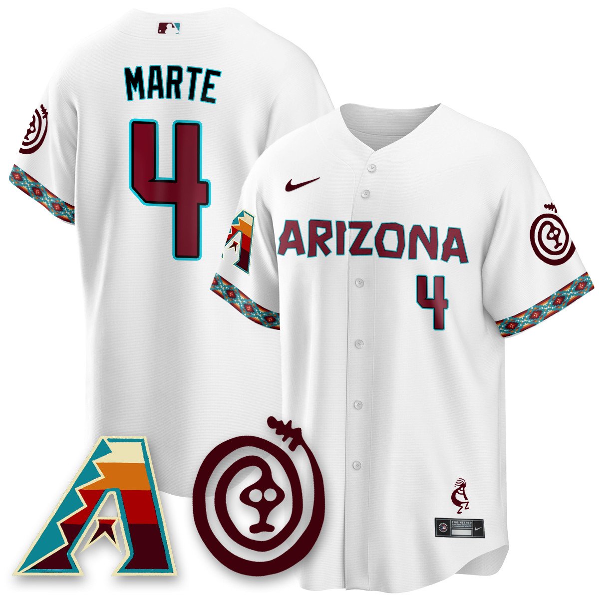 Men's Arizona Diamondbacks City Connect Concept Jersey V2 - All Stitched