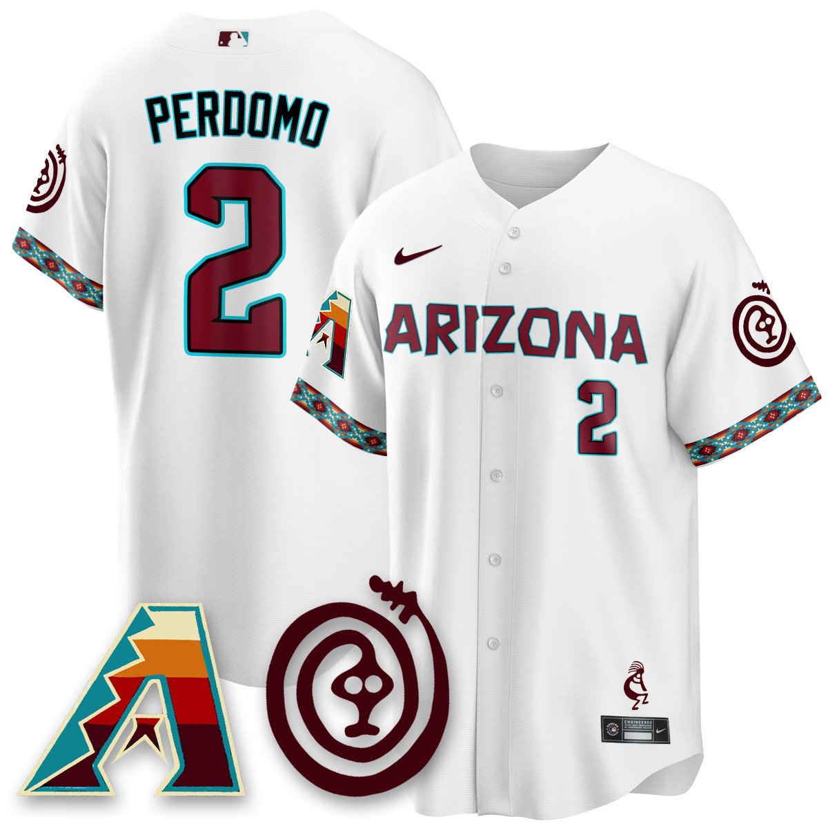 Men's Arizona Diamondbacks City Connect Concept Jersey V2 - All Stitched