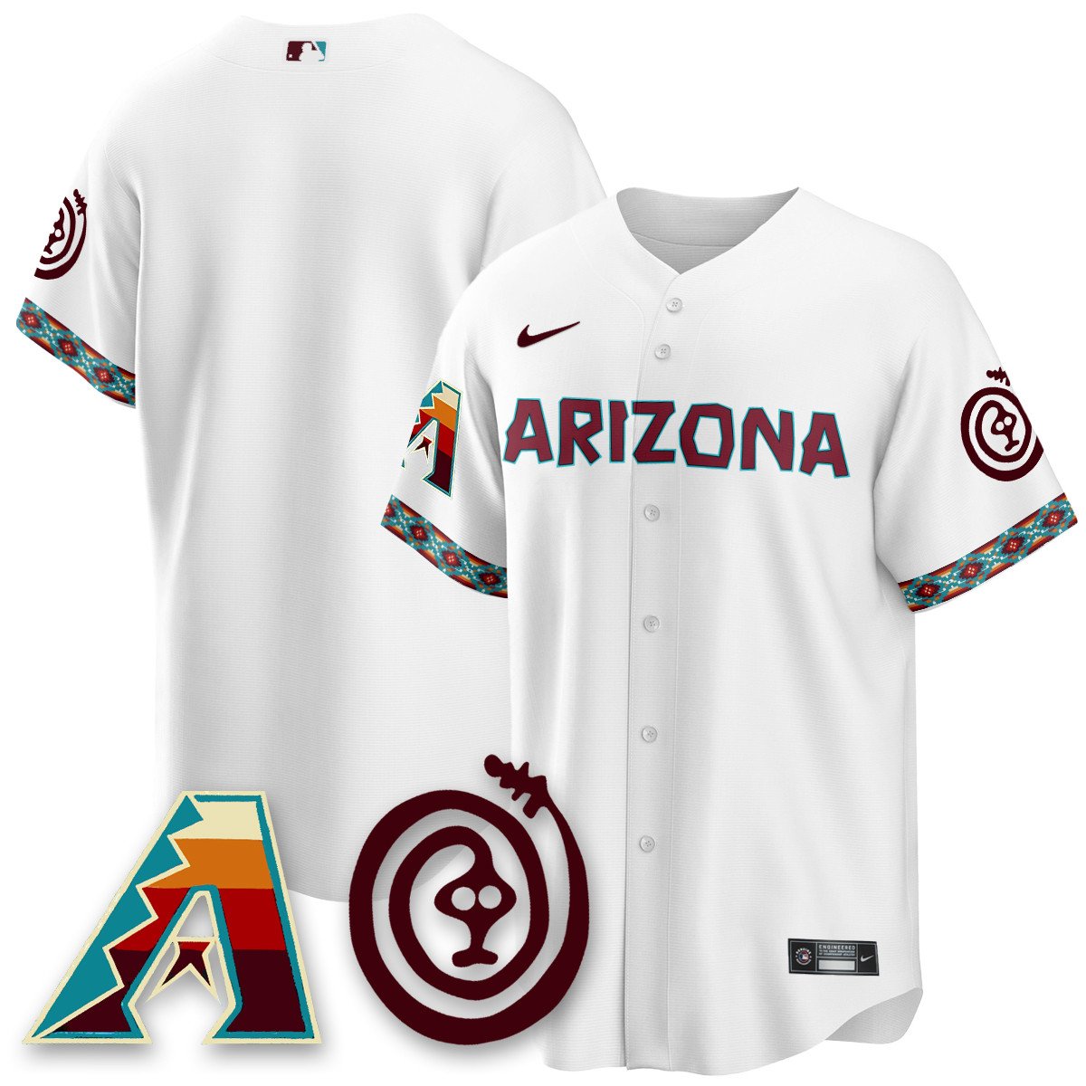 Men's Arizona Diamondbacks City Connect Concept Jersey V2 - All Stitched
