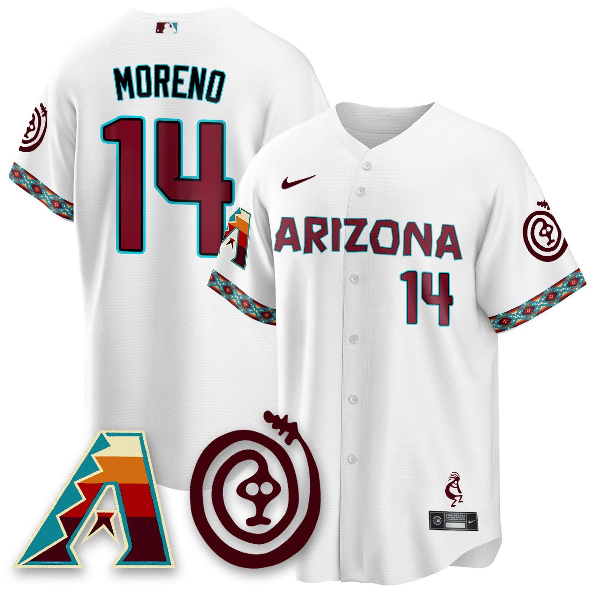 Men's Arizona Diamondbacks City Connect Concept Jersey V2 - All Stitched