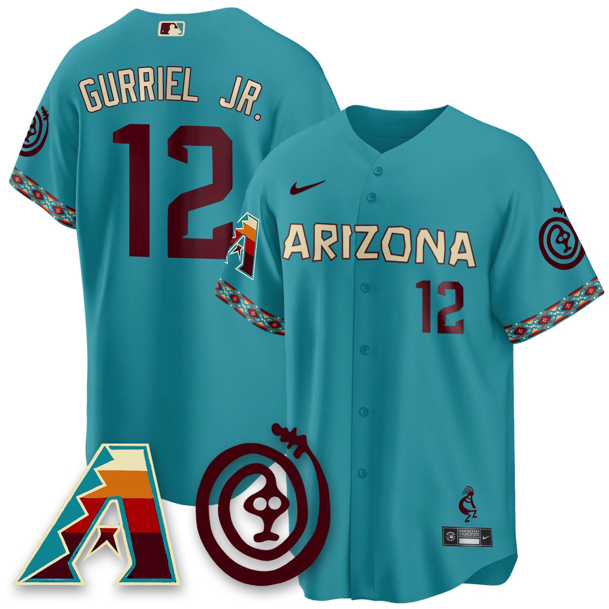 Men's Arizona Diamondbacks City Connect Concept Jersey V2 - All Stitched