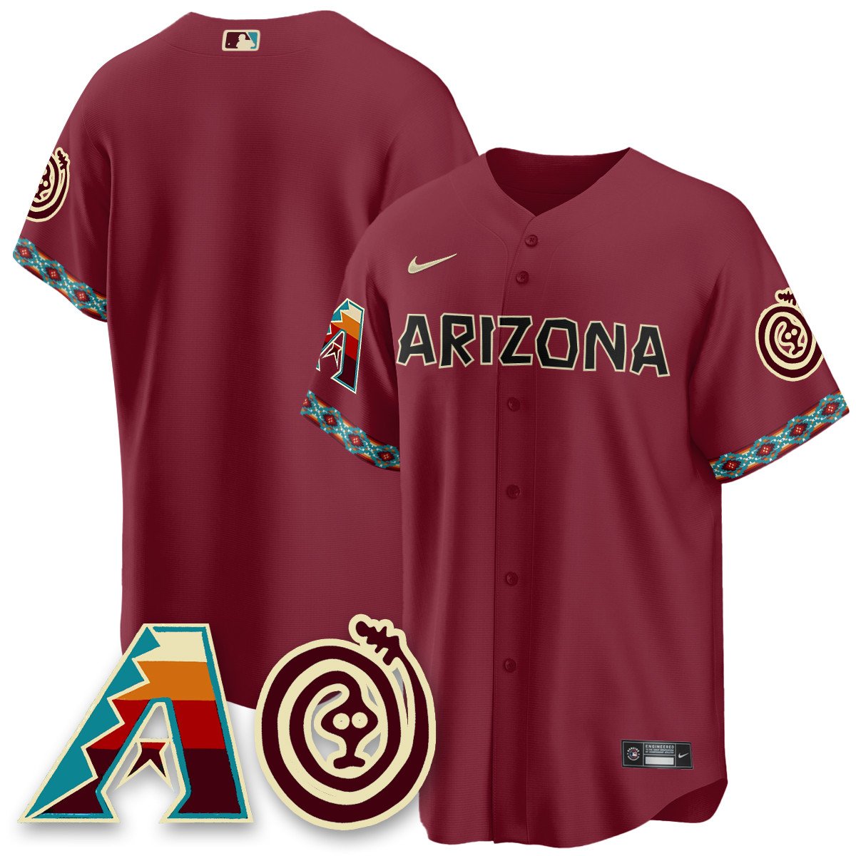 Men's Arizona Diamondbacks City Connect Concept Jersey V2 - All Stitched