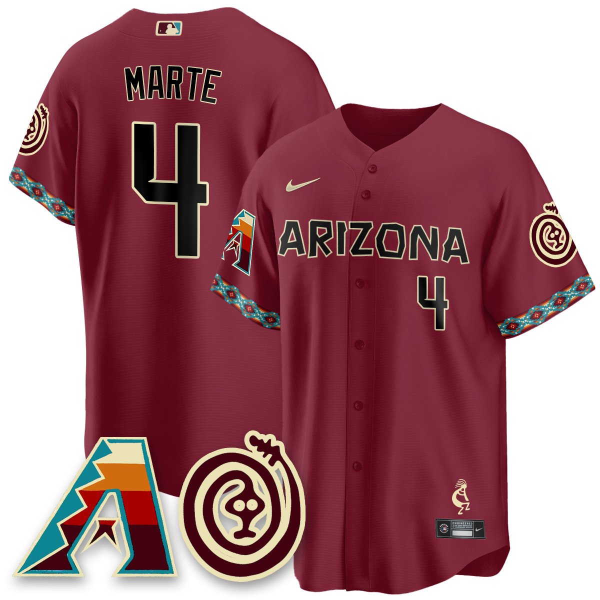 Men's Arizona Diamondbacks City Connect Concept Jersey V2 - All Stitched
