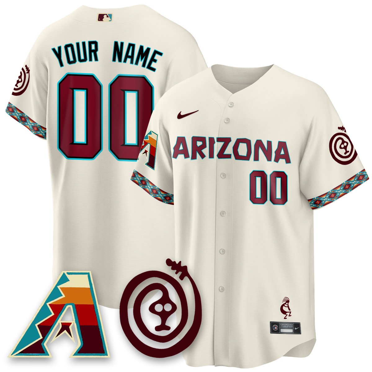 Custom Gender/Name Arizona Diamondbacks City Connect Concept Jersey V2 - All Stitched