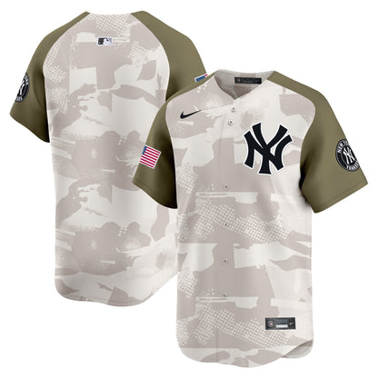 Men's New York Yankees 2025 Armed Forces Day Vapor Premier Limited Jersey - Stitched