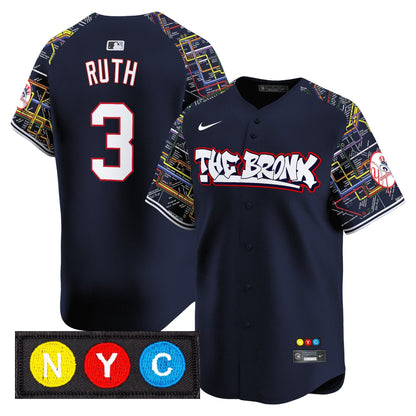 Men's New York Yankees The Bronx Subway Style Vapor Premier Limited Jersey - Stitched