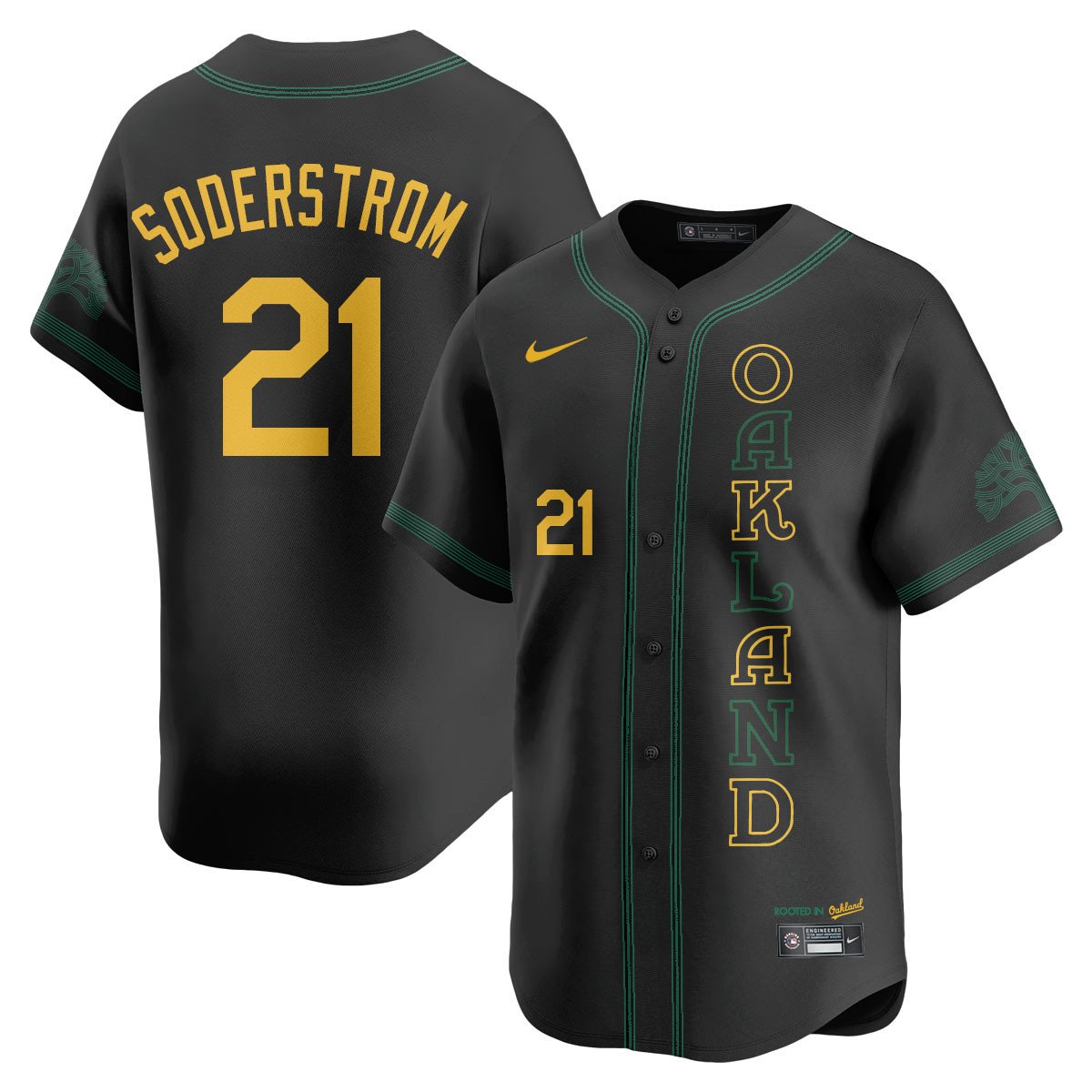Men's Oakland Athletics City Connect Concept Jersey - All Stitched