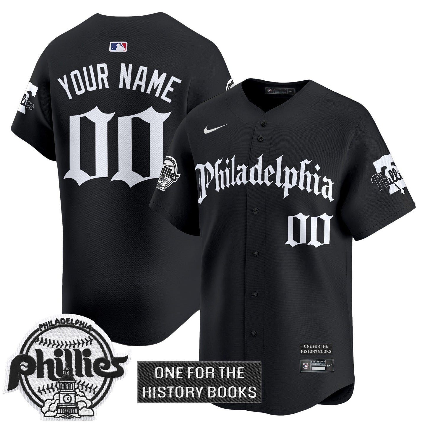 Phillies 'Retro Newspaper Edition' Vapor Premier Limited Custom Jersey - All Stitched