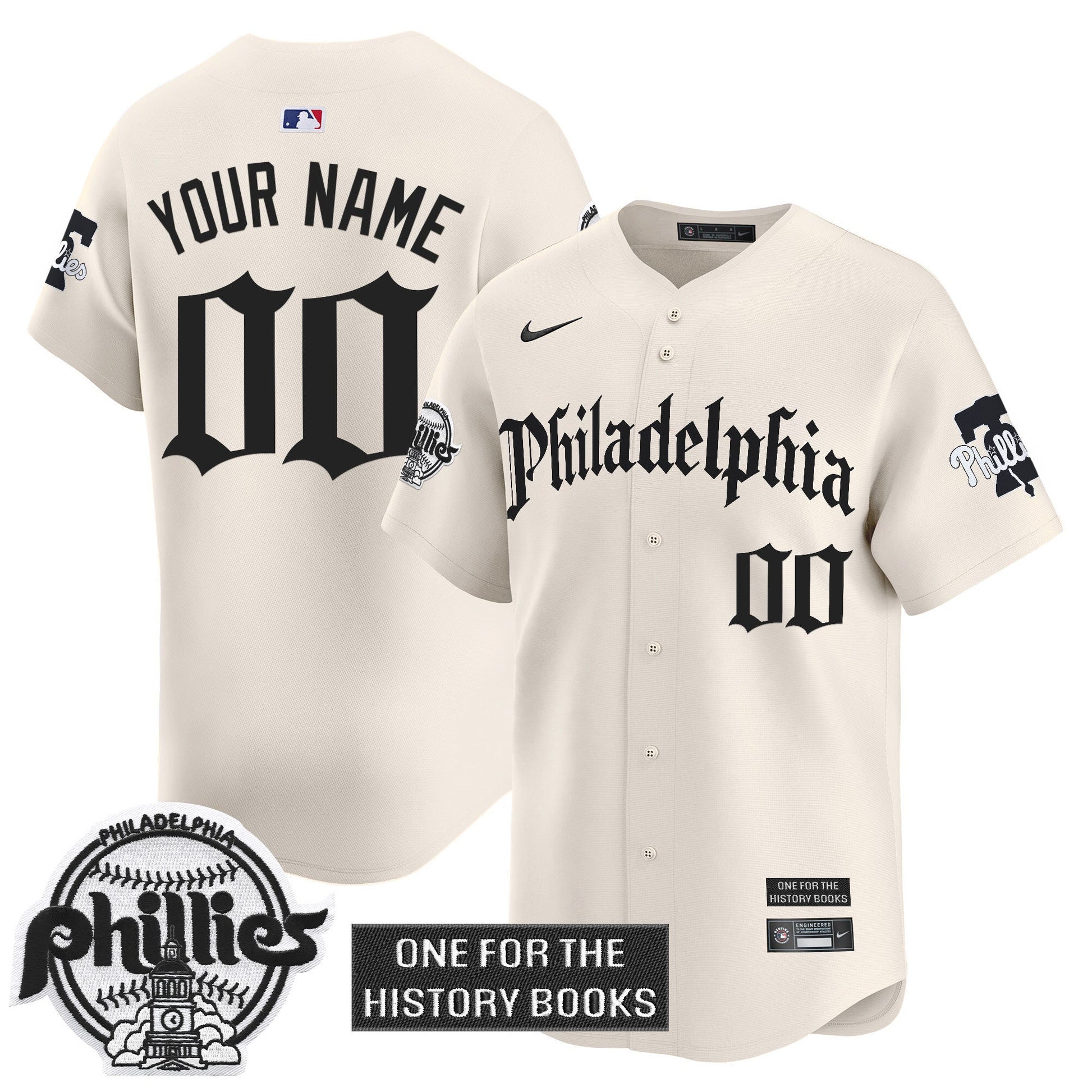 Phillies 'Retro Newspaper Edition' Vapor Premier Limited Custom Jersey - All Stitched