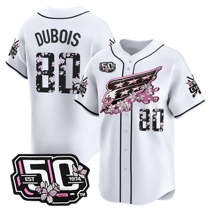 Men's 2025 Washington Capitals 50th Anniversary Cherry Blossom Style Vapor Premier Limited Jersey - All Stitched