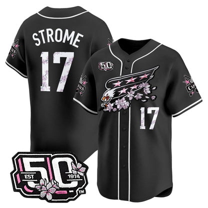 Men's 2025 Washington Capitals 50th Anniversary Cherry Blossom Style Vapor Premier Limited Jersey - All Stitched
