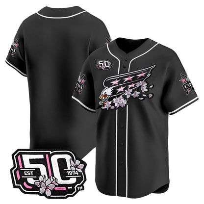 Men's 2025 Washington Capitals 50th Anniversary Cherry Blossom Style Vapor Premier Limited Jersey - All Stitched