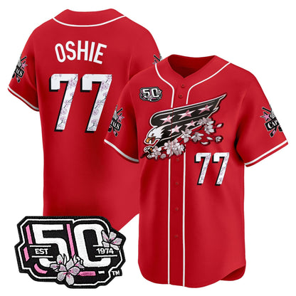 Men's 2025 Washington Capitals 50th Anniversary Cherry Blossom Style Vapor Premier Limited Jersey - All Stitched