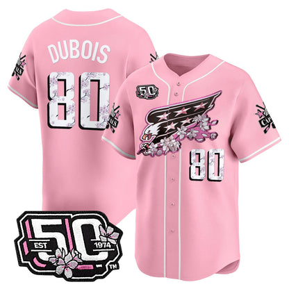 Men's 2025 Washington Capitals 50th Anniversary Cherry Blossom Style Vapor Premier Limited Jersey - All Stitched