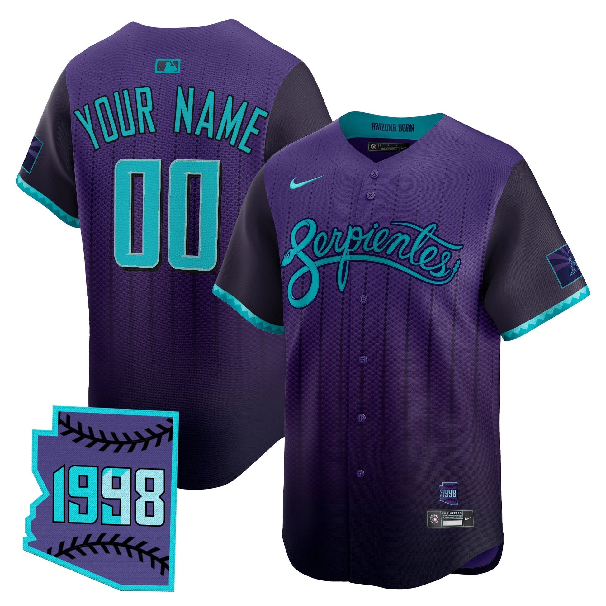 Arizona Diamondbacks 2025 City Connect Vapor Premier Limited Custom Jersey V2 - Stitched