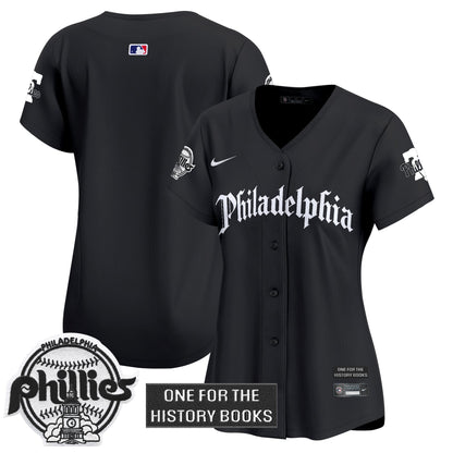 Women's Phillies 'Retro Newspaper Edition' Vapor Premier Limited Jersey - All Stitched