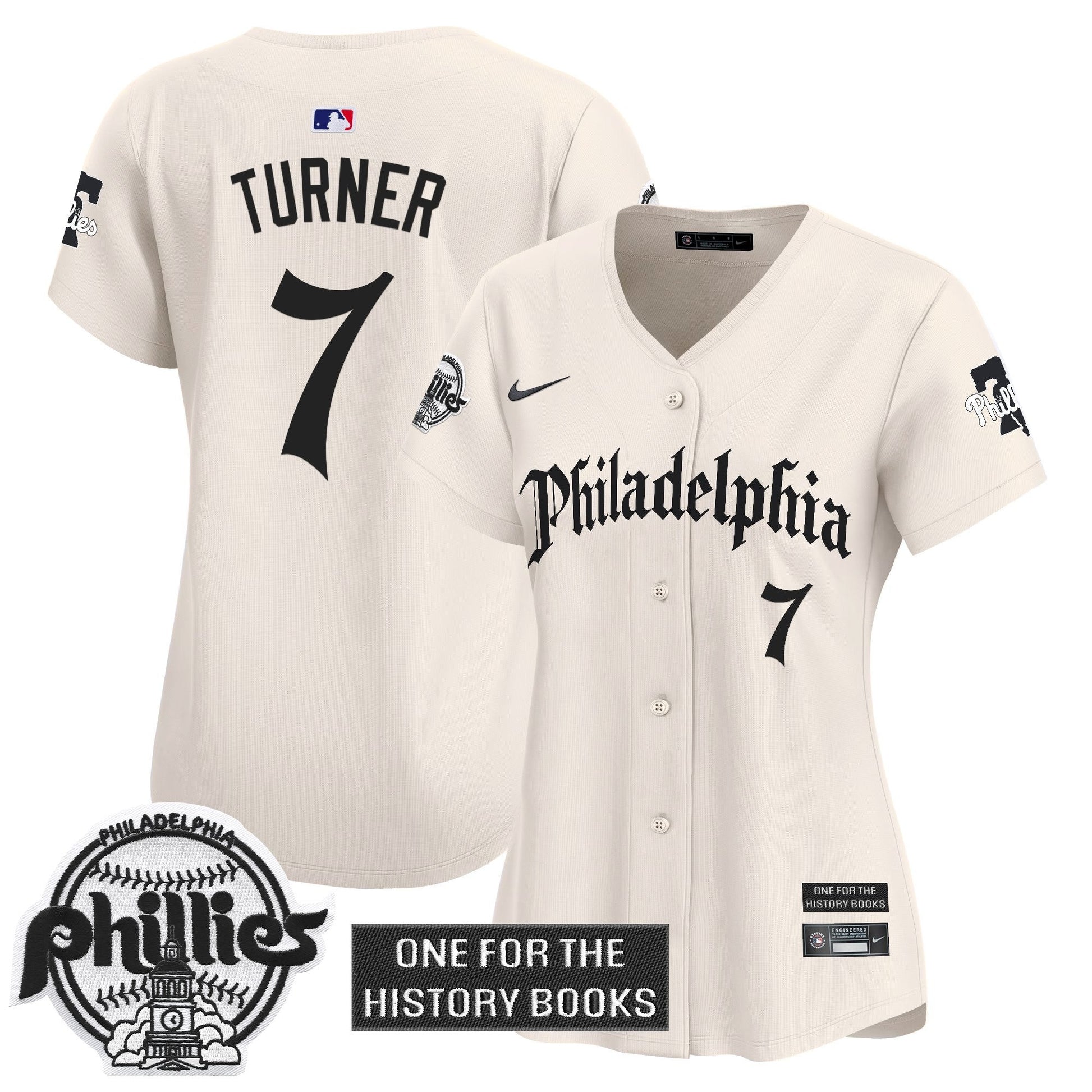 Women's Phillies 'Retro Newspaper Edition' Vapor Premier Limited Jersey - All Stitched