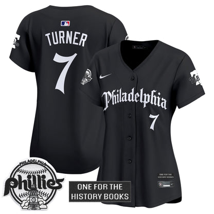 Women's Phillies 'Retro Newspaper Edition' Vapor Premier Limited Jersey - All Stitched