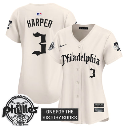 Women's Phillies 'Retro Newspaper Edition' Vapor Premier Limited Jersey - All Stitched