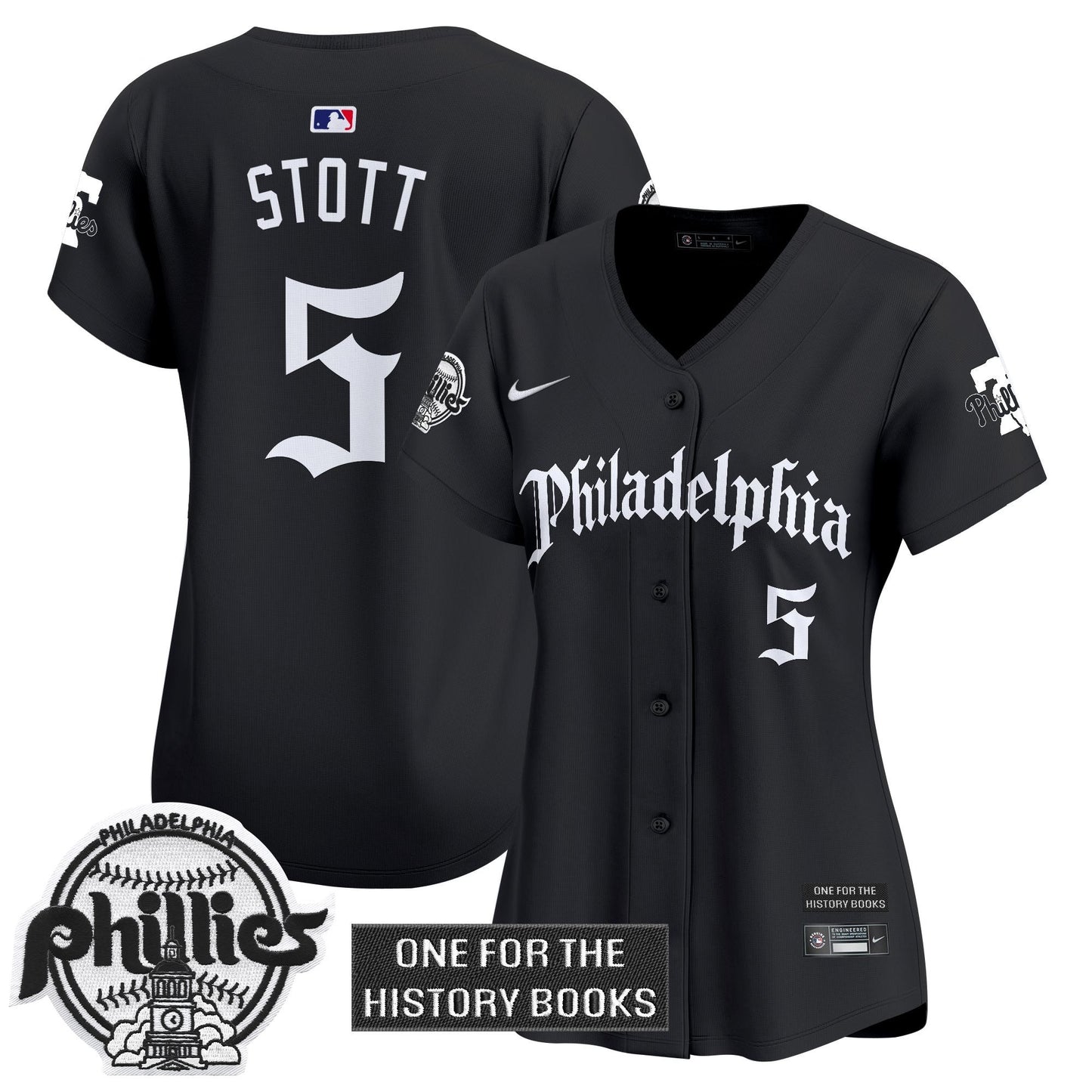 Women's Phillies 'Retro Newspaper Edition' Vapor Premier Limited Jersey - All Stitched