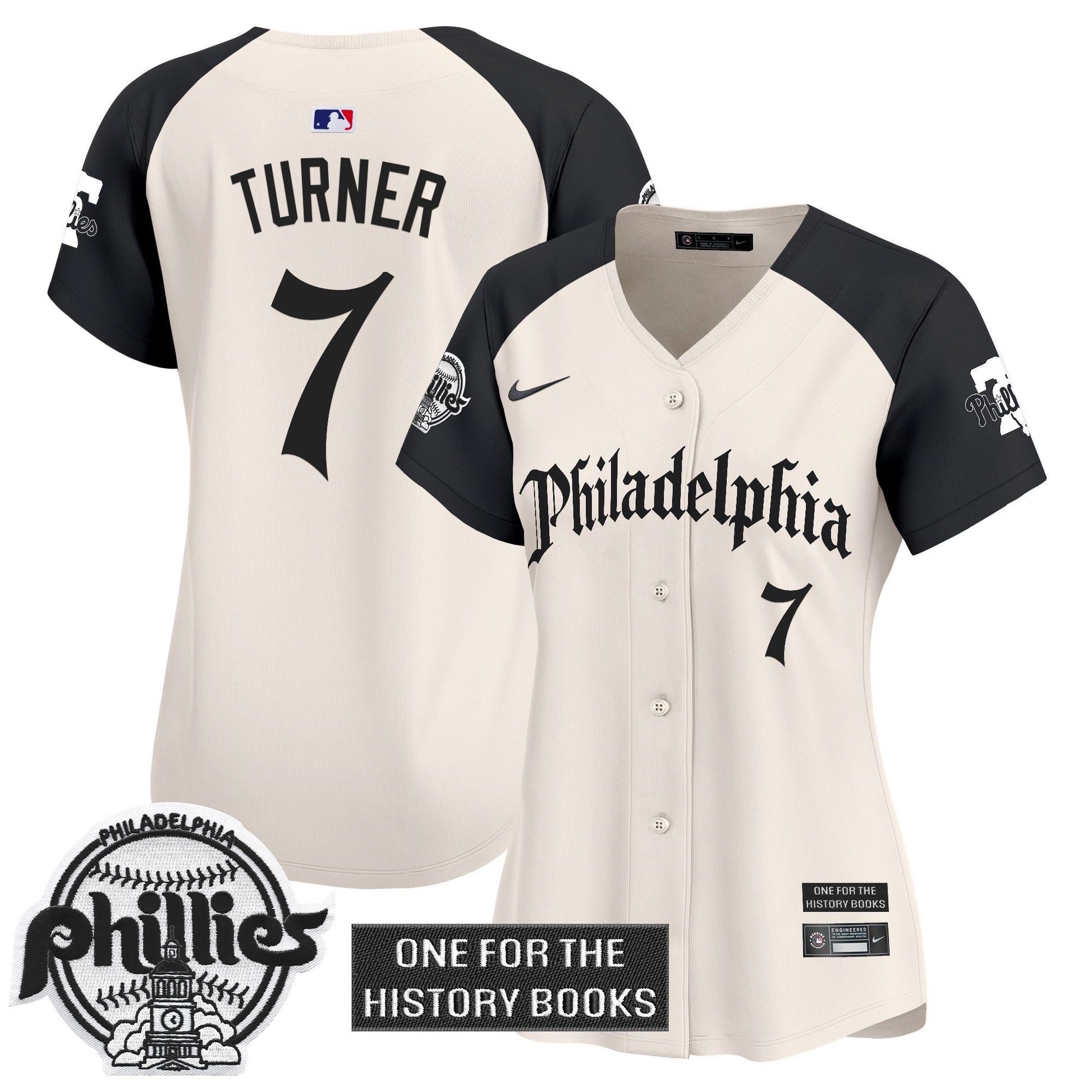 Women's Phillies 'Retro Newspaper Edition' Vapor Premier Limited Jersey - All Stitched