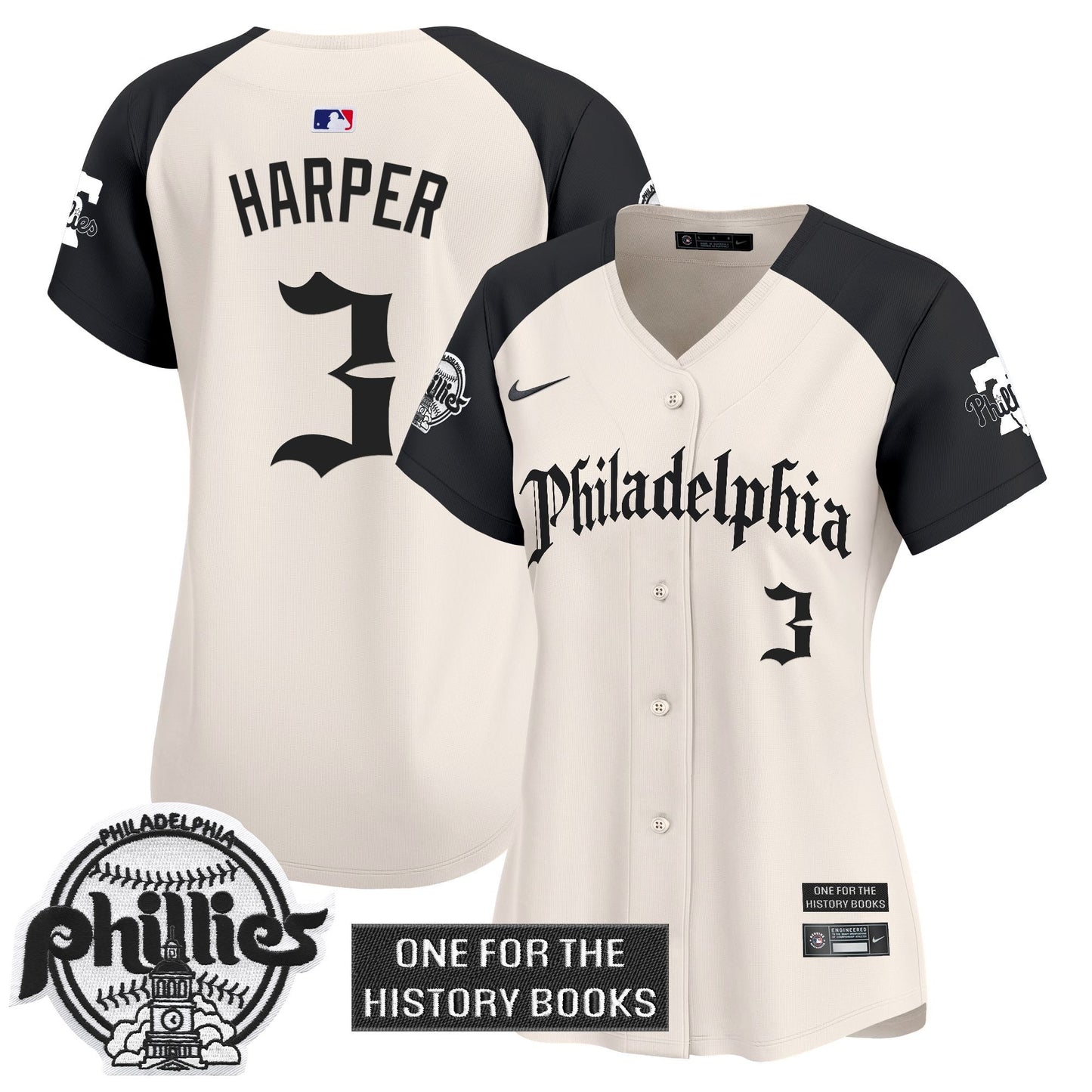 Women's Phillies 'Retro Newspaper Edition' Vapor Premier Limited Jersey - All Stitched