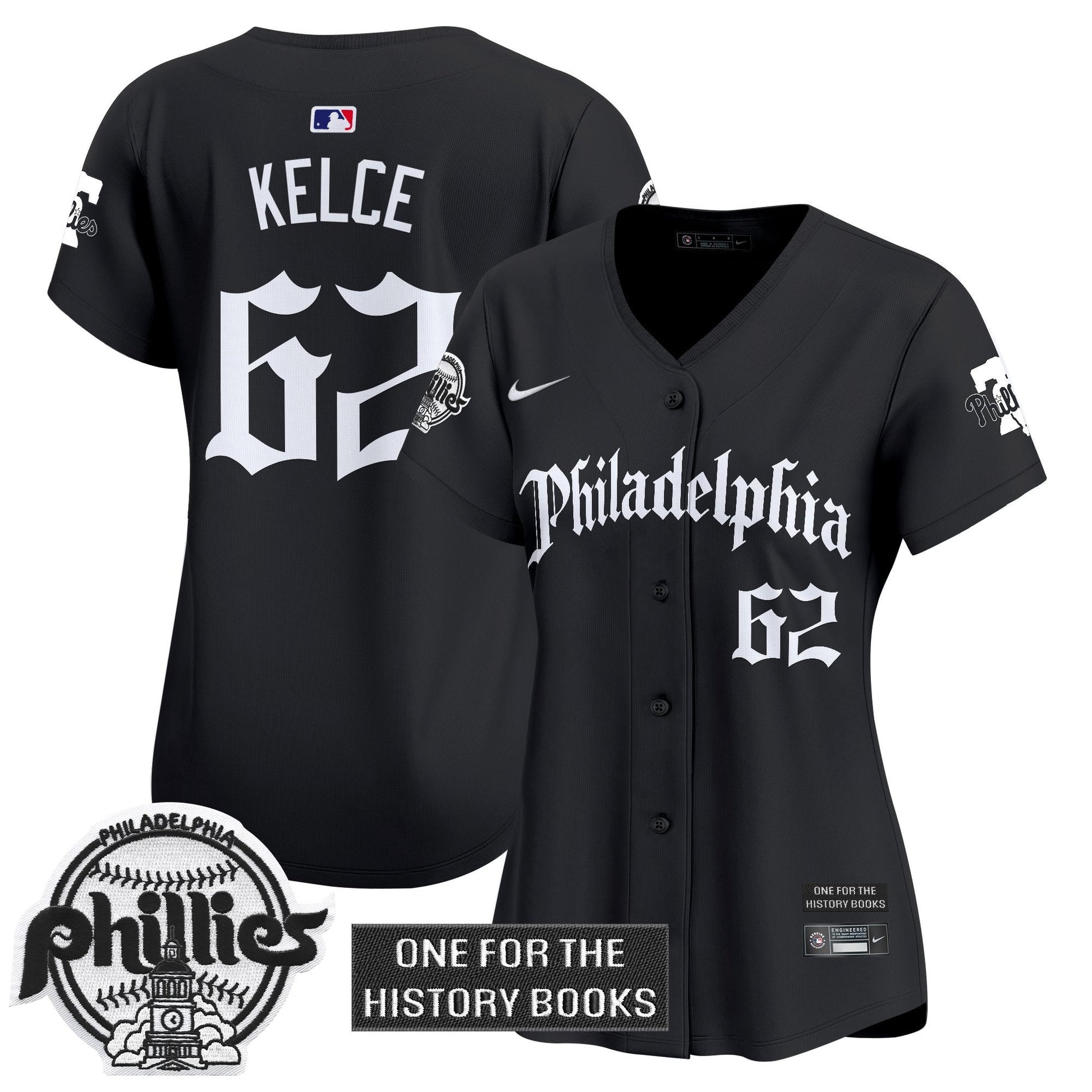 Women's Phillies 'Retro Newspaper Edition' Vapor Premier Limited Jersey - All Stitched