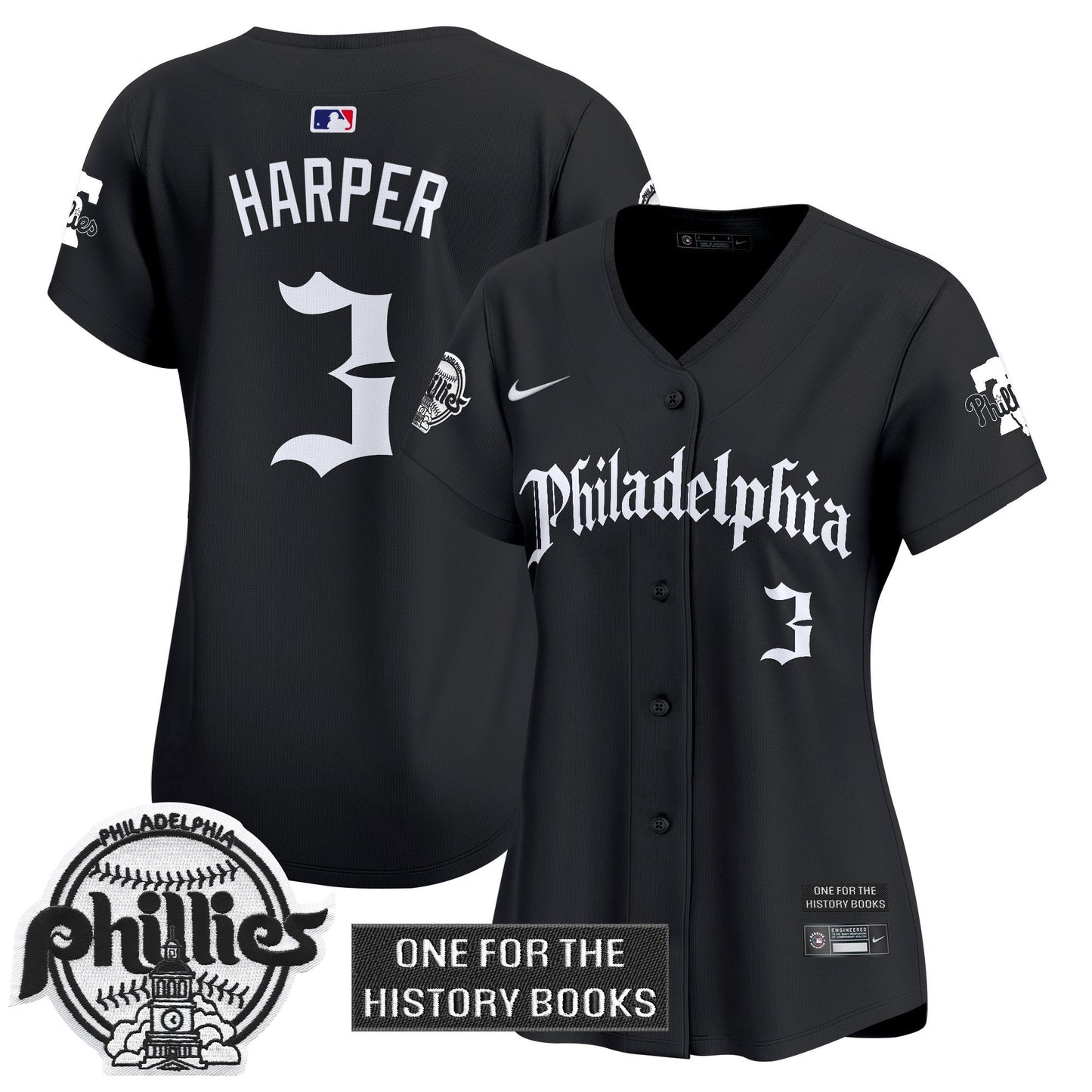 Women's Phillies 'Retro Newspaper Edition' Vapor Premier Limited Jersey - All Stitched